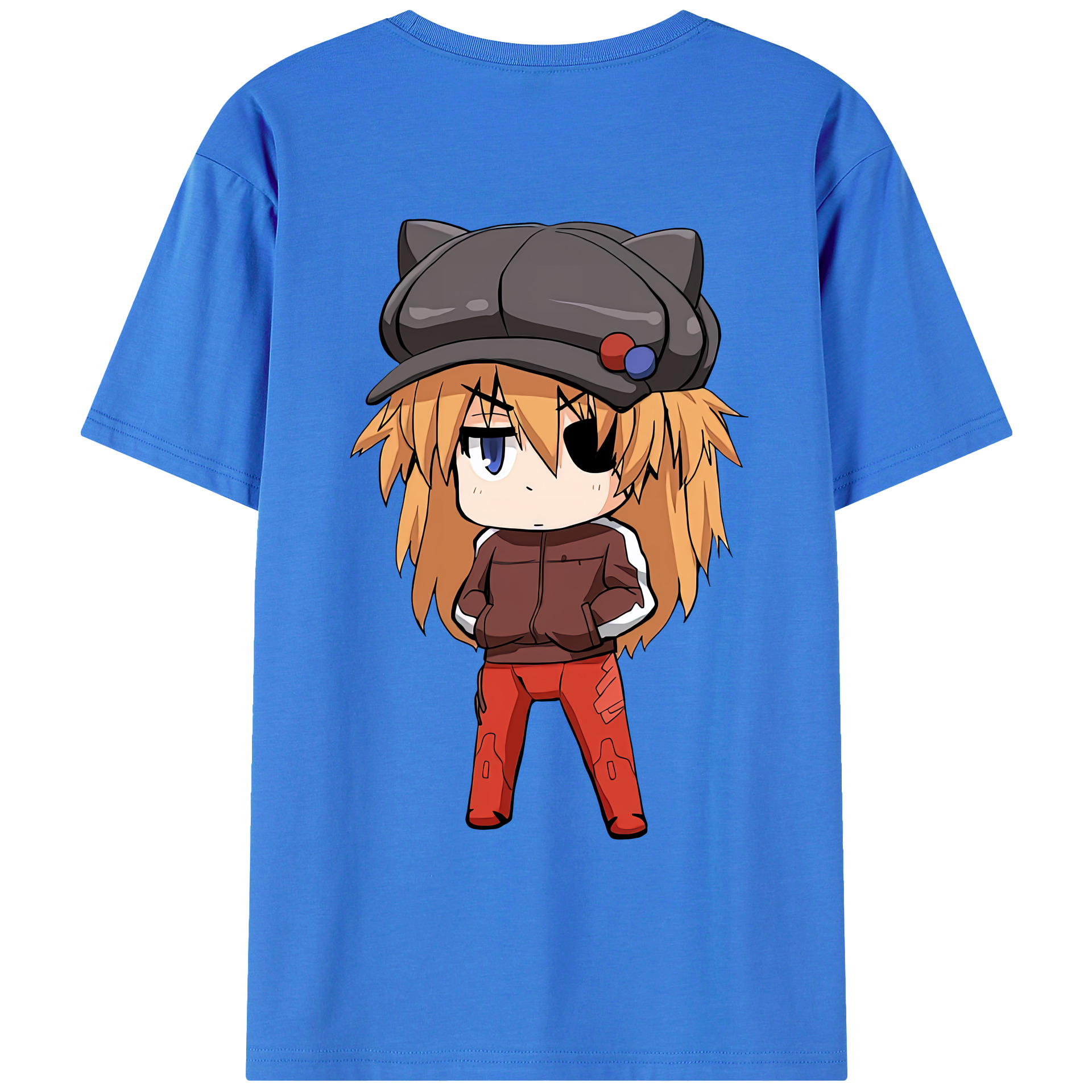 （画像用） EVA 新世紀エヴァンゲリオン 綿100％ メンズ半袖Tシャツ（バックプリント） 通気性