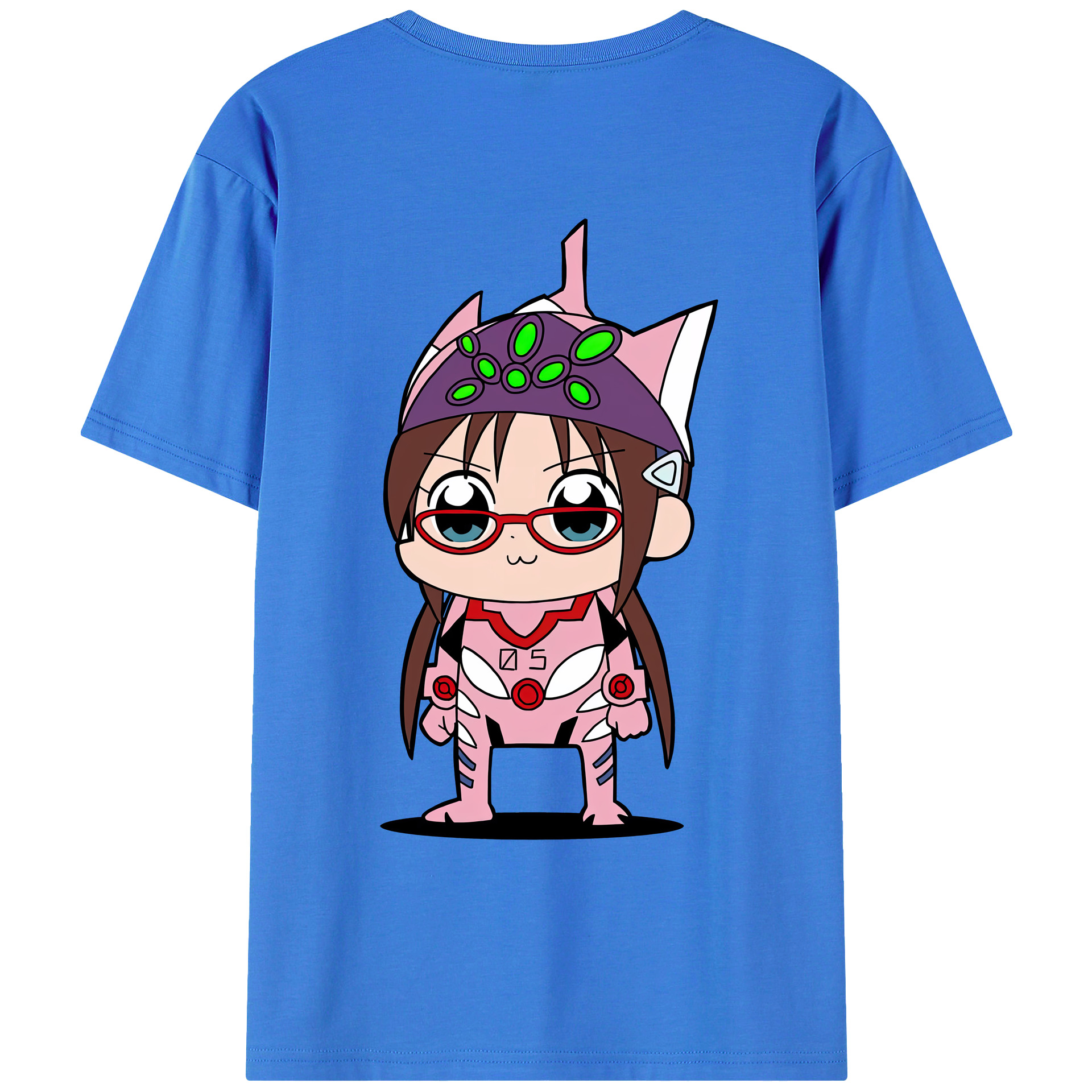（画像用） EVA 新世紀エヴァンゲリオン 綿100％ メンズ半袖Tシャツ（バックプリント） 通気性