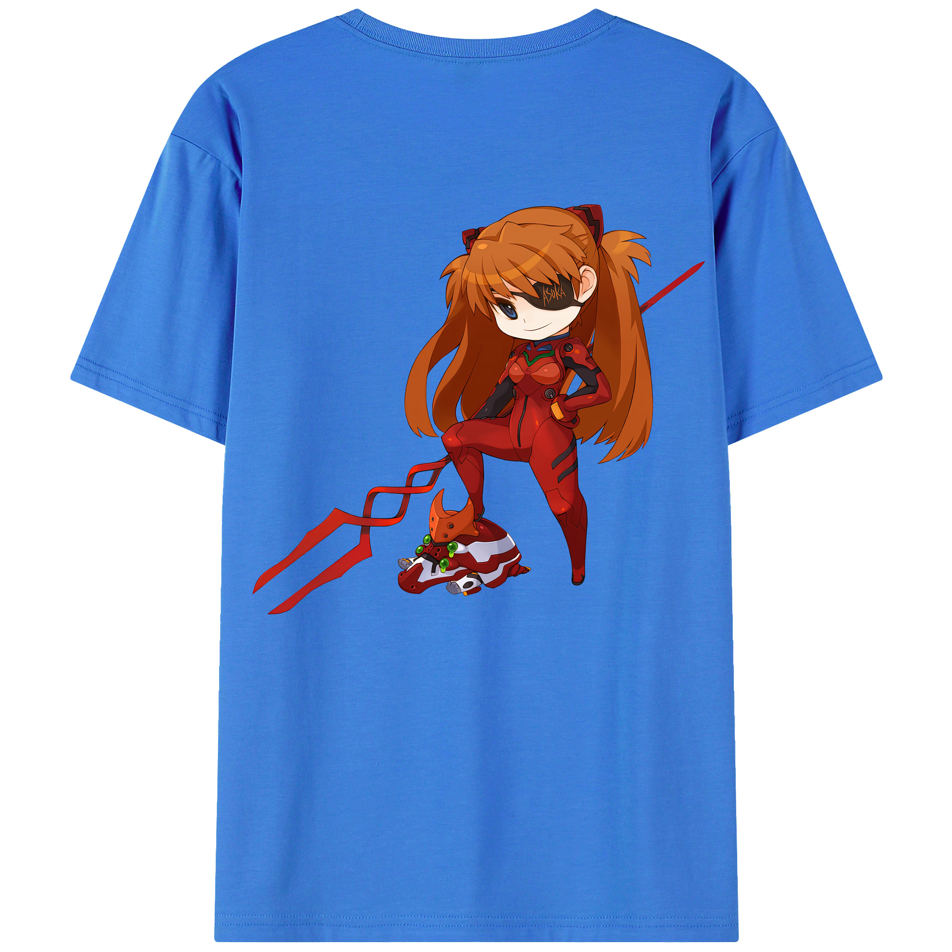 （画像用） EVA 新世紀エヴァンゲリオン 綿100％ メンズ半袖Tシャツ（バックプリント） 通気性