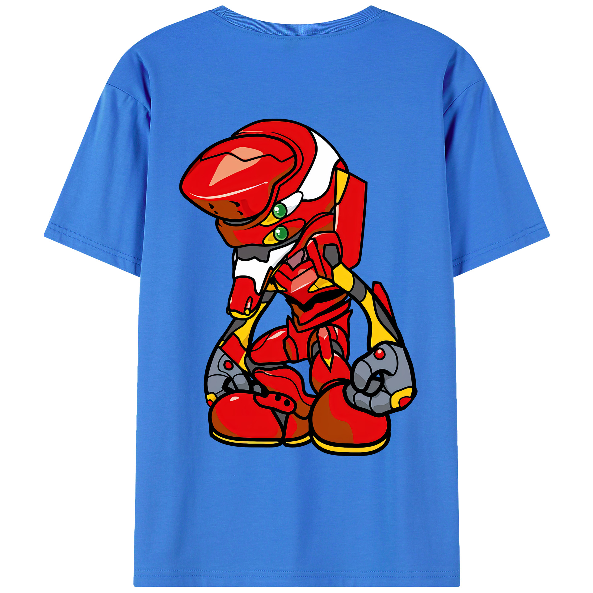 （画像用） EVA 新世紀エヴァンゲリオン 綿100％ メンズ半袖Tシャツ（バックプリント） 通気性