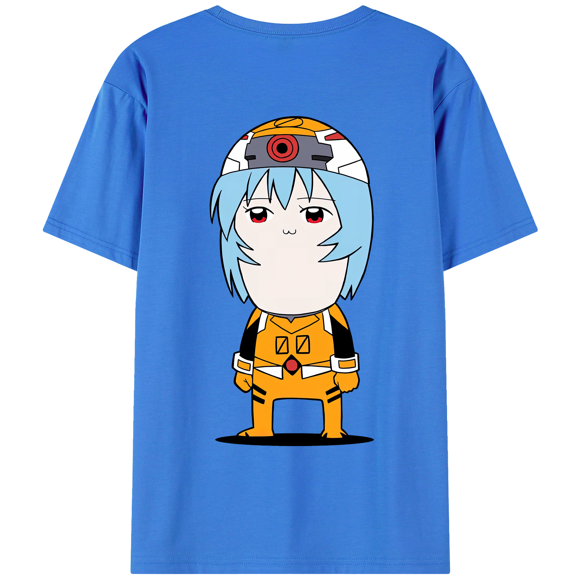 （画像用） EVA 新世紀エヴァンゲリオン 綿100％ メンズ半袖Tシャツ（バックプリント） 通気性