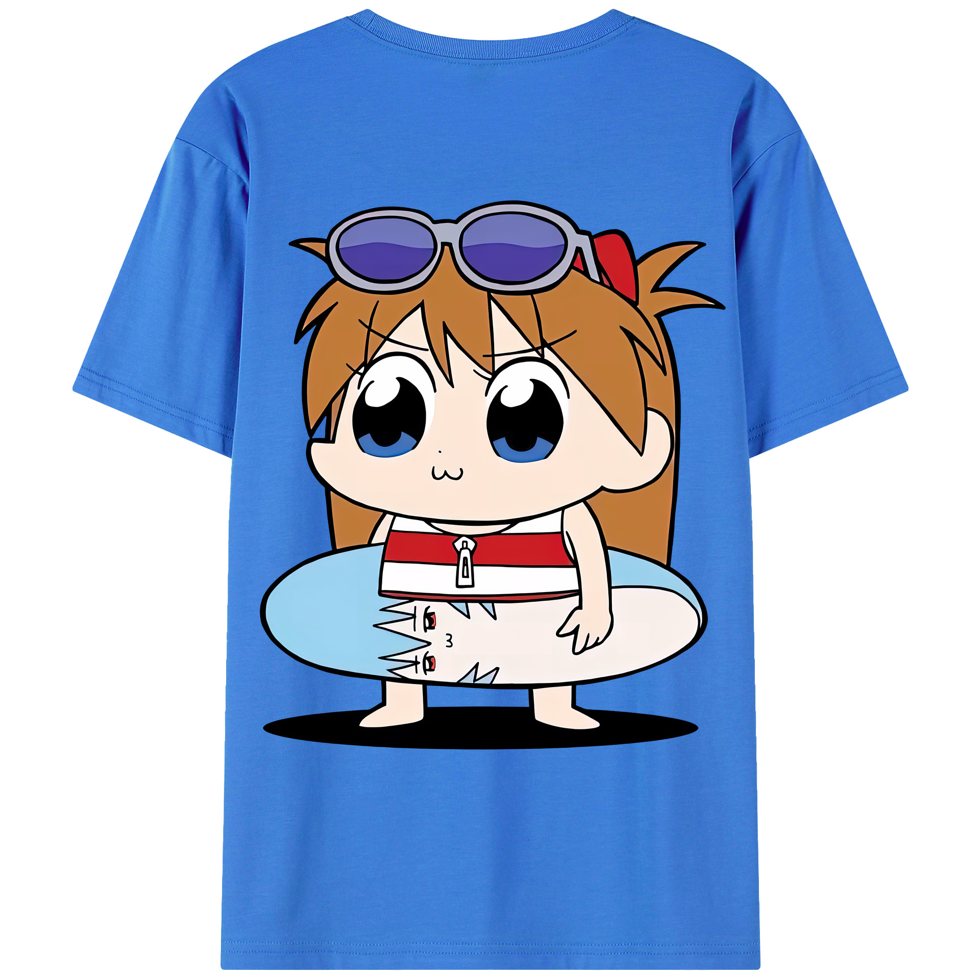 （画像用） EVA 新世紀エヴァンゲリオン 綿100％ メンズ半袖Tシャツ（バックプリント） 通気性