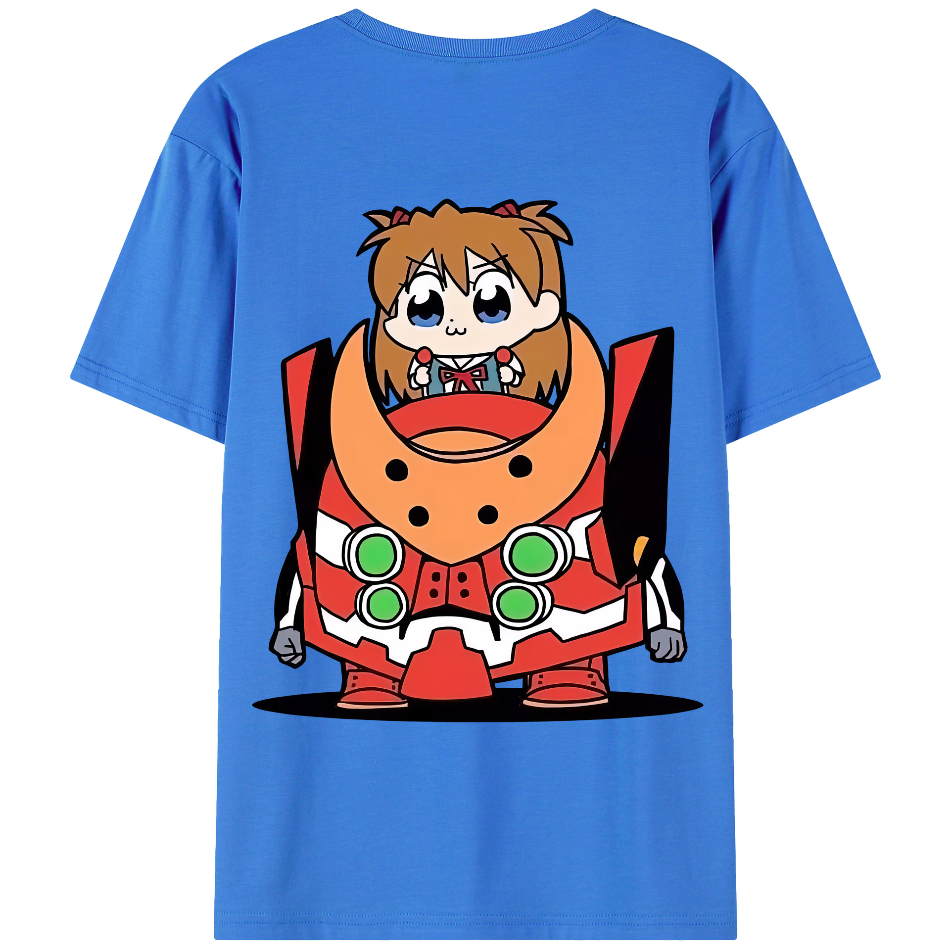 （画像用） EVA 新世紀エヴァンゲリオン 綿100％ メンズ半袖Tシャツ（バックプリント） 通気性