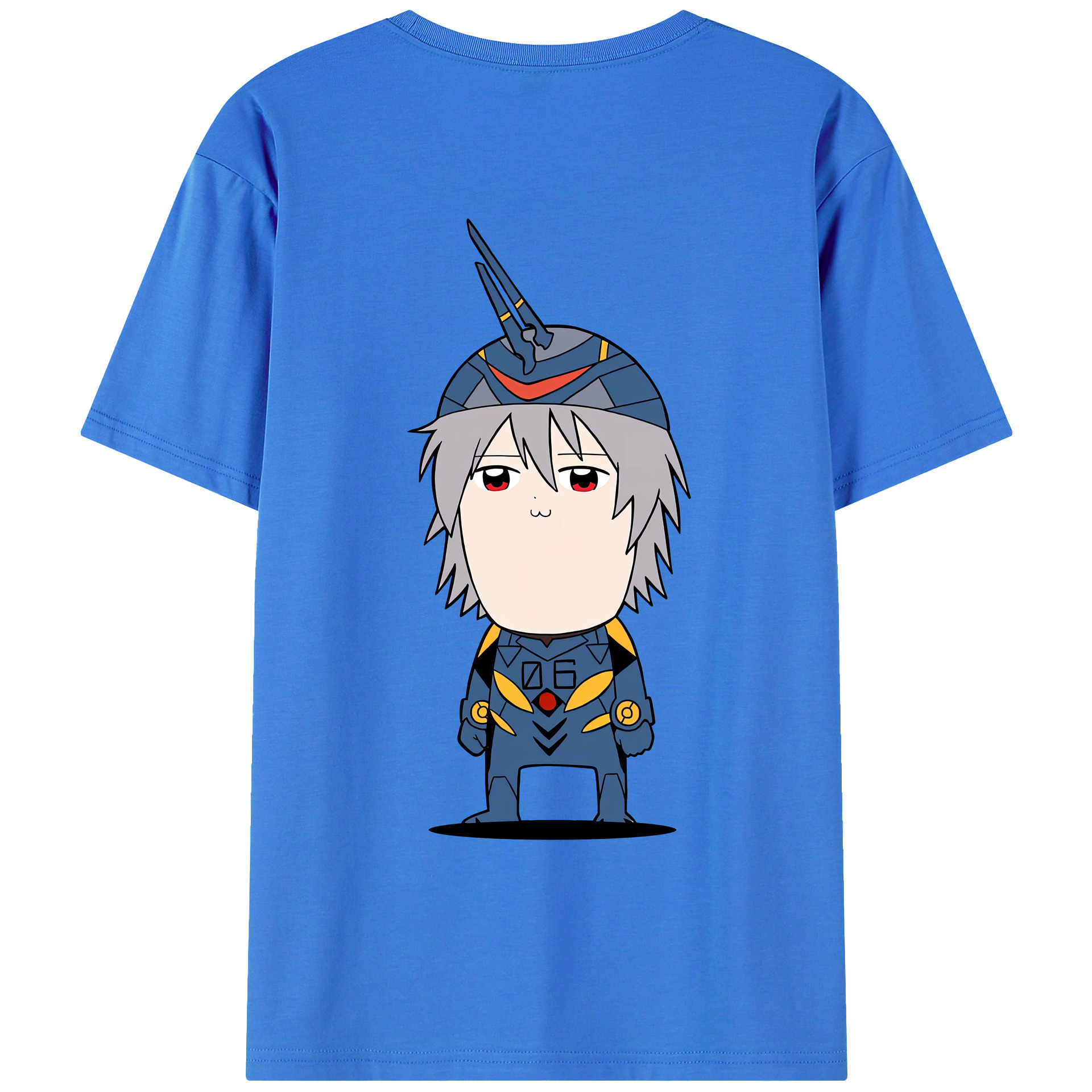 （画像用） EVA 新世紀エヴァンゲリオン 綿100％ メンズ半袖Tシャツ（バックプリント） 通気性