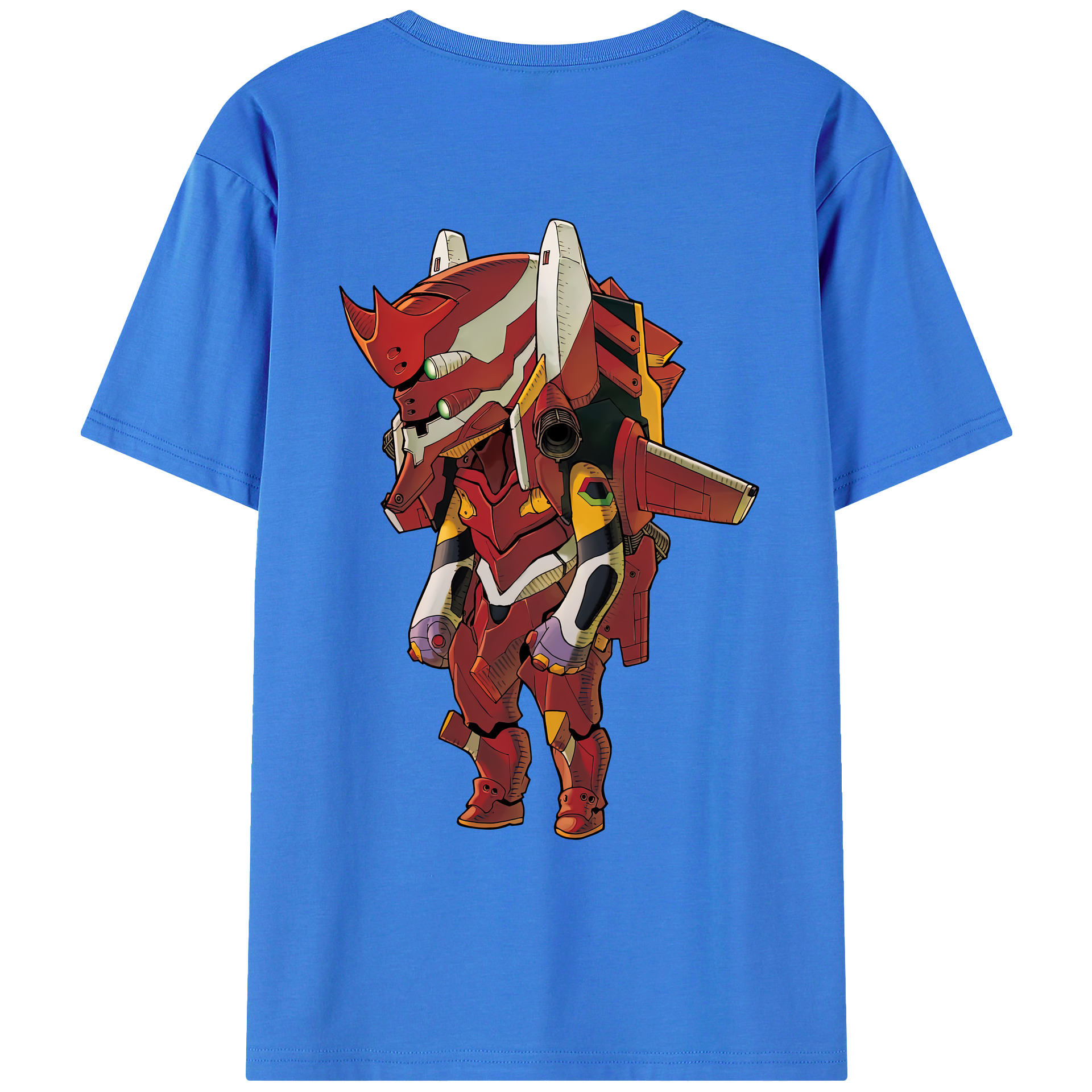 （画像用） EVA 新世紀エヴァンゲリオン 綿100％ メンズ半袖Tシャツ（バックプリント） 通気性