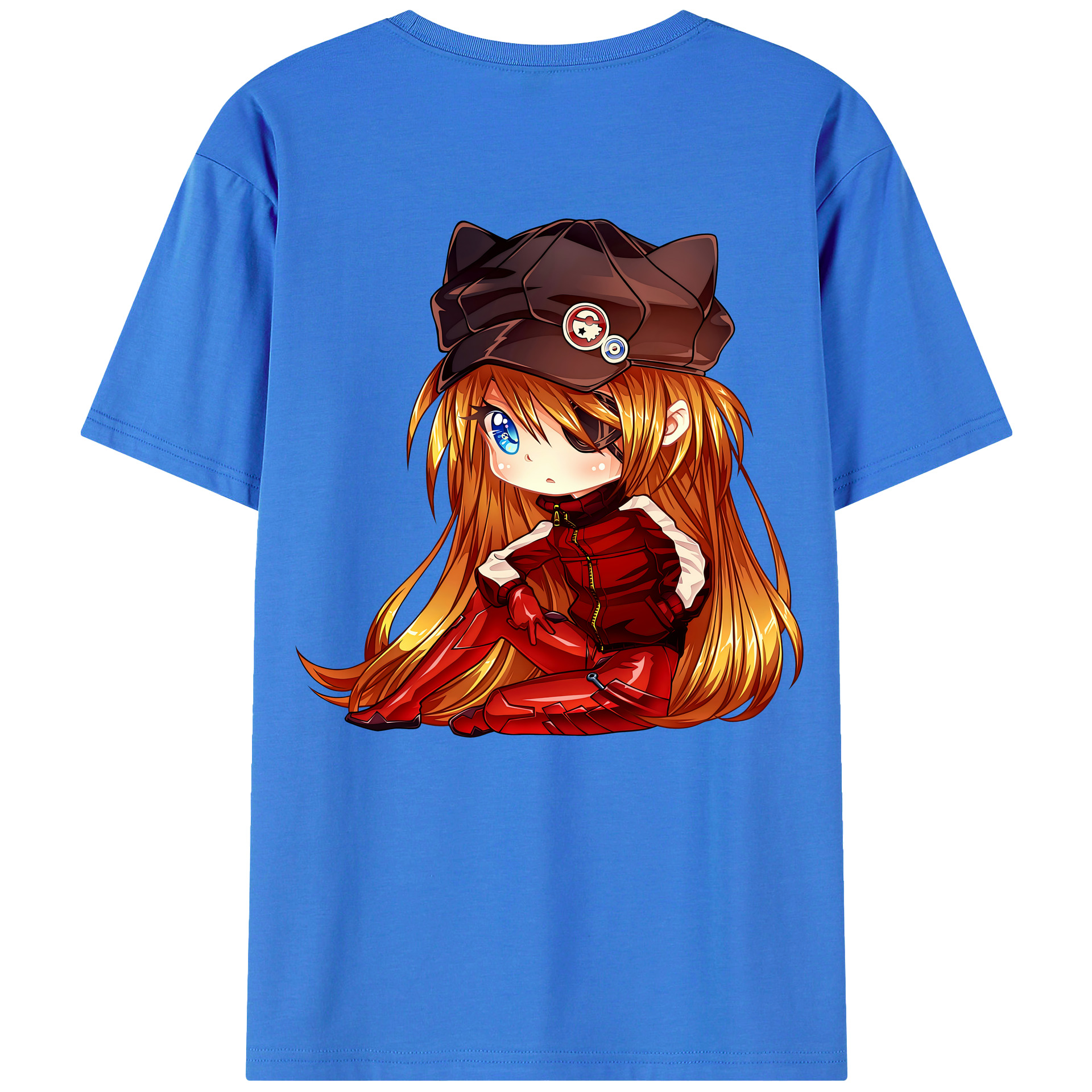 （画像用） EVA 新世紀エヴァンゲリオン 綿100％ メンズ半袖Tシャツ（バックプリント） 通気性