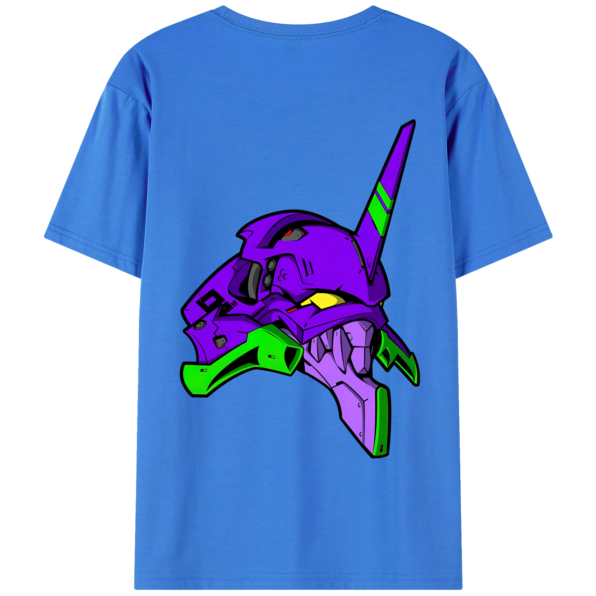 （画像用） EVA 新世紀エヴァンゲリオン 綿100％ メンズ半袖Tシャツ（バックプリント） 通気性