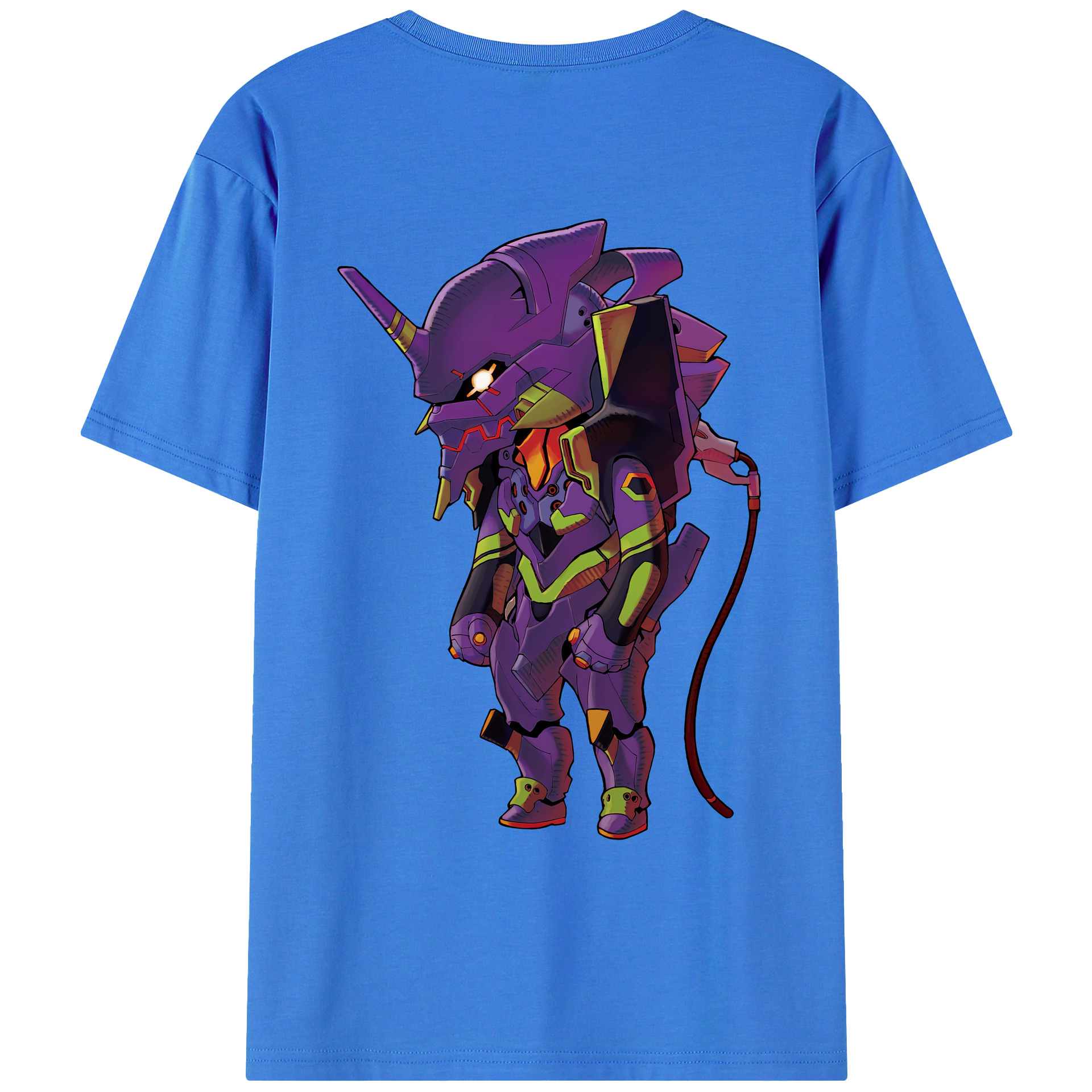 （画像用） EVA 新世紀エヴァンゲリオン 綿100％ メンズ半袖Tシャツ（バックプリント） 通気性