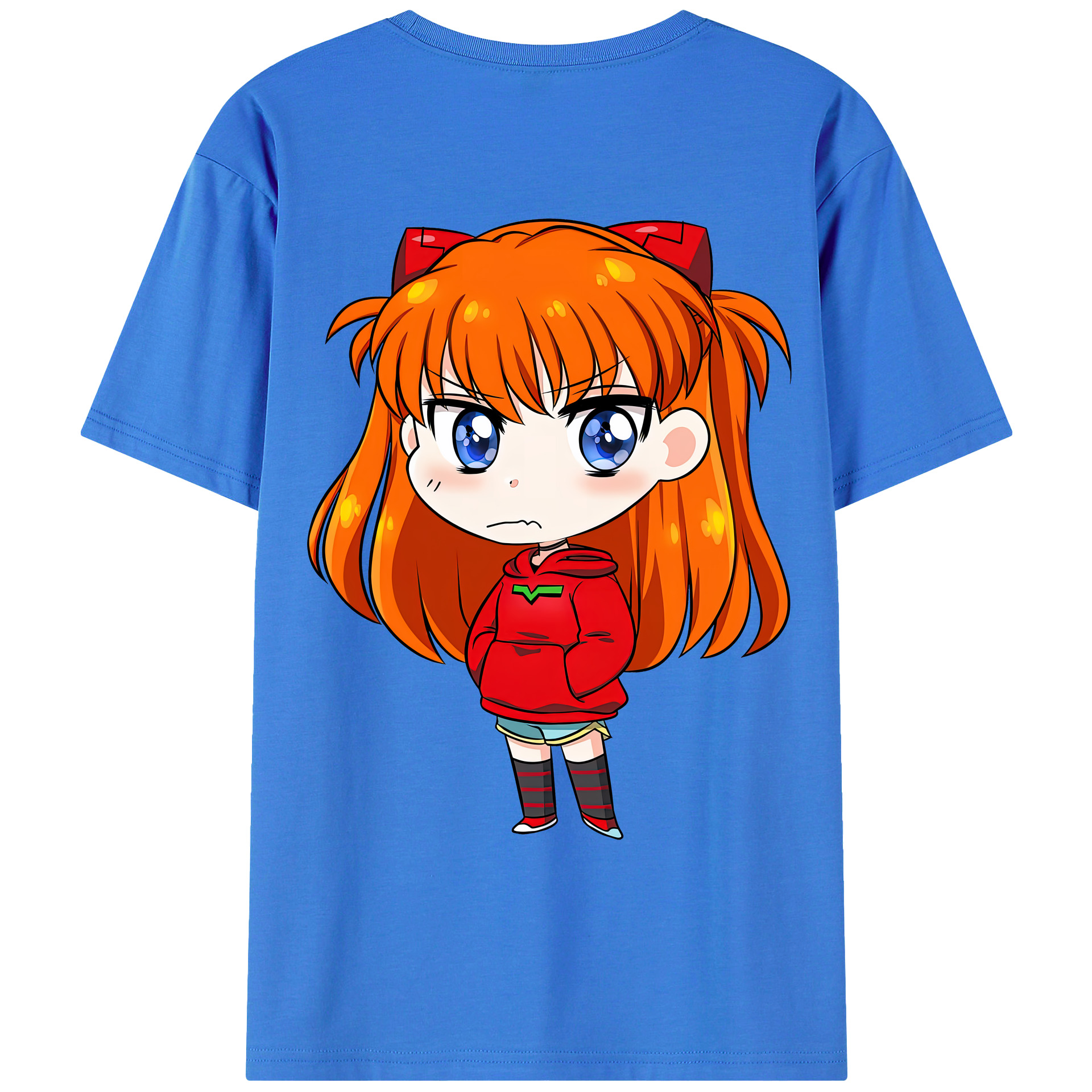 （画像用） EVA 新世紀エヴァンゲリオン 綿100％ メンズ半袖Tシャツ（バックプリント） 通気性