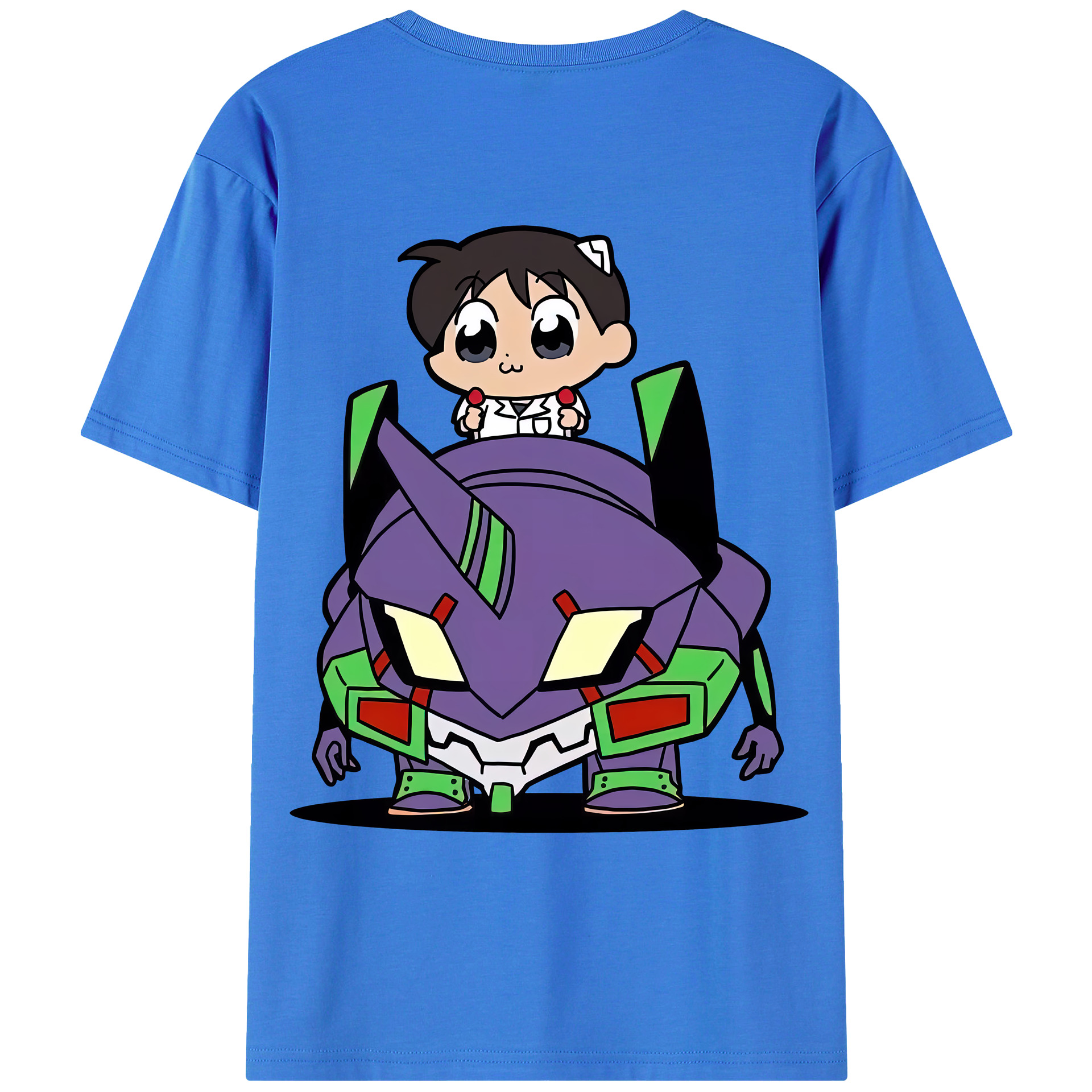 （画像用） EVA 新世紀エヴァンゲリオン 綿100％ メンズ半袖Tシャツ（バックプリント） 通気性