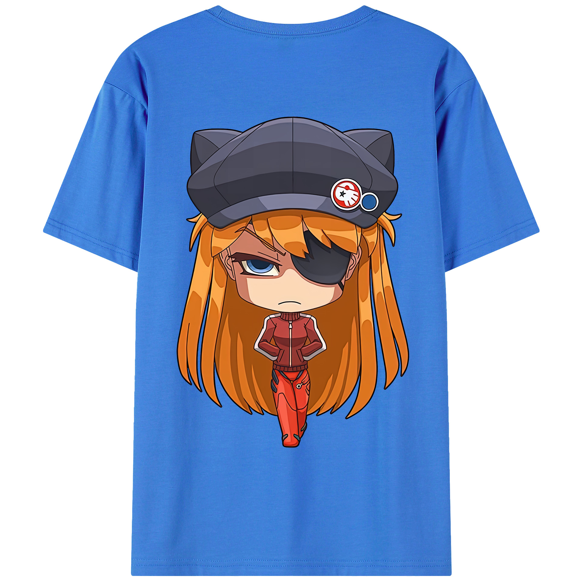 （画像用） EVA 新世紀エヴァンゲリオン 綿100％ メンズ半袖Tシャツ（バックプリント） 通気性