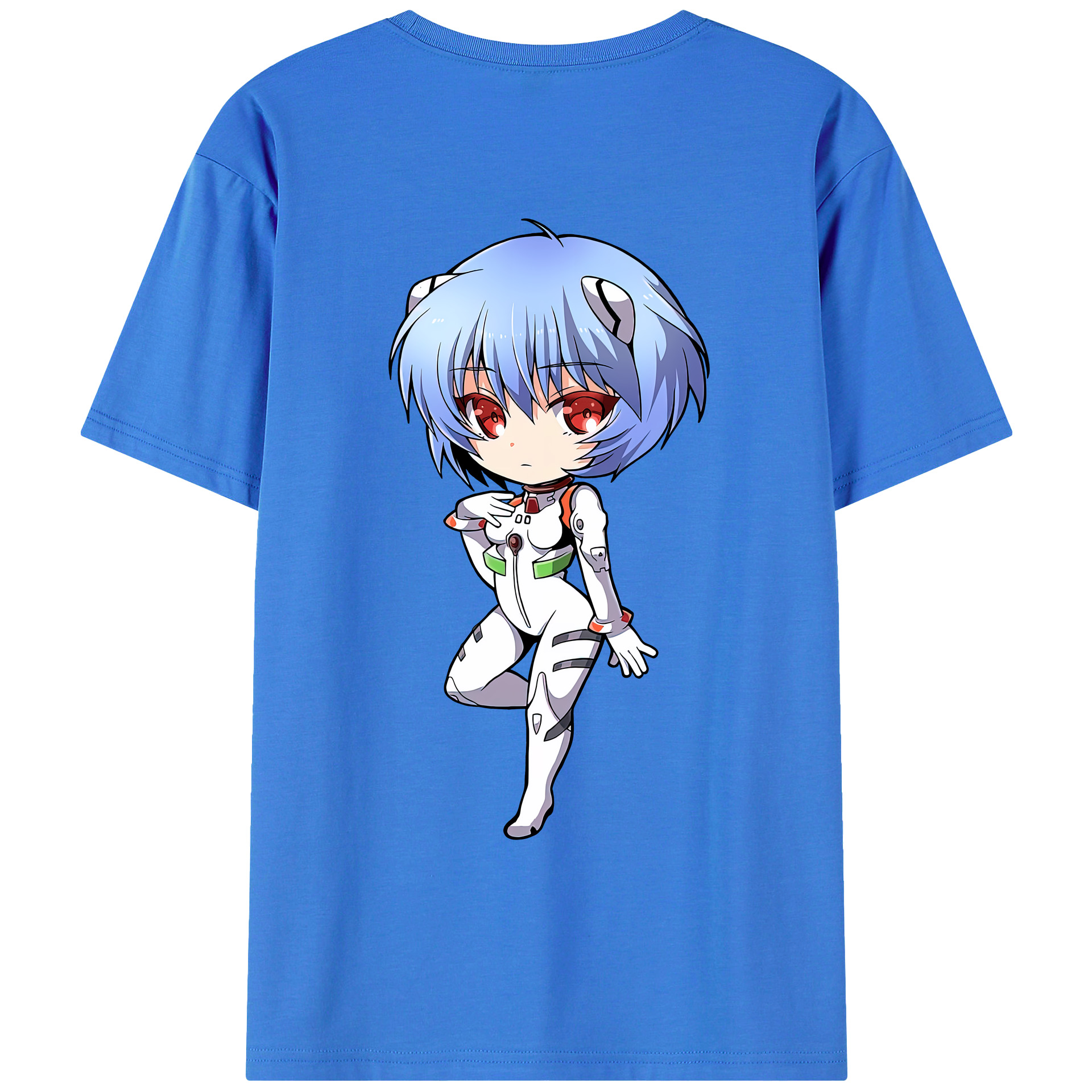 （画像用） EVA 新世紀エヴァンゲリオン 綿100％ メンズ半袖Tシャツ（バックプリント） 通気性