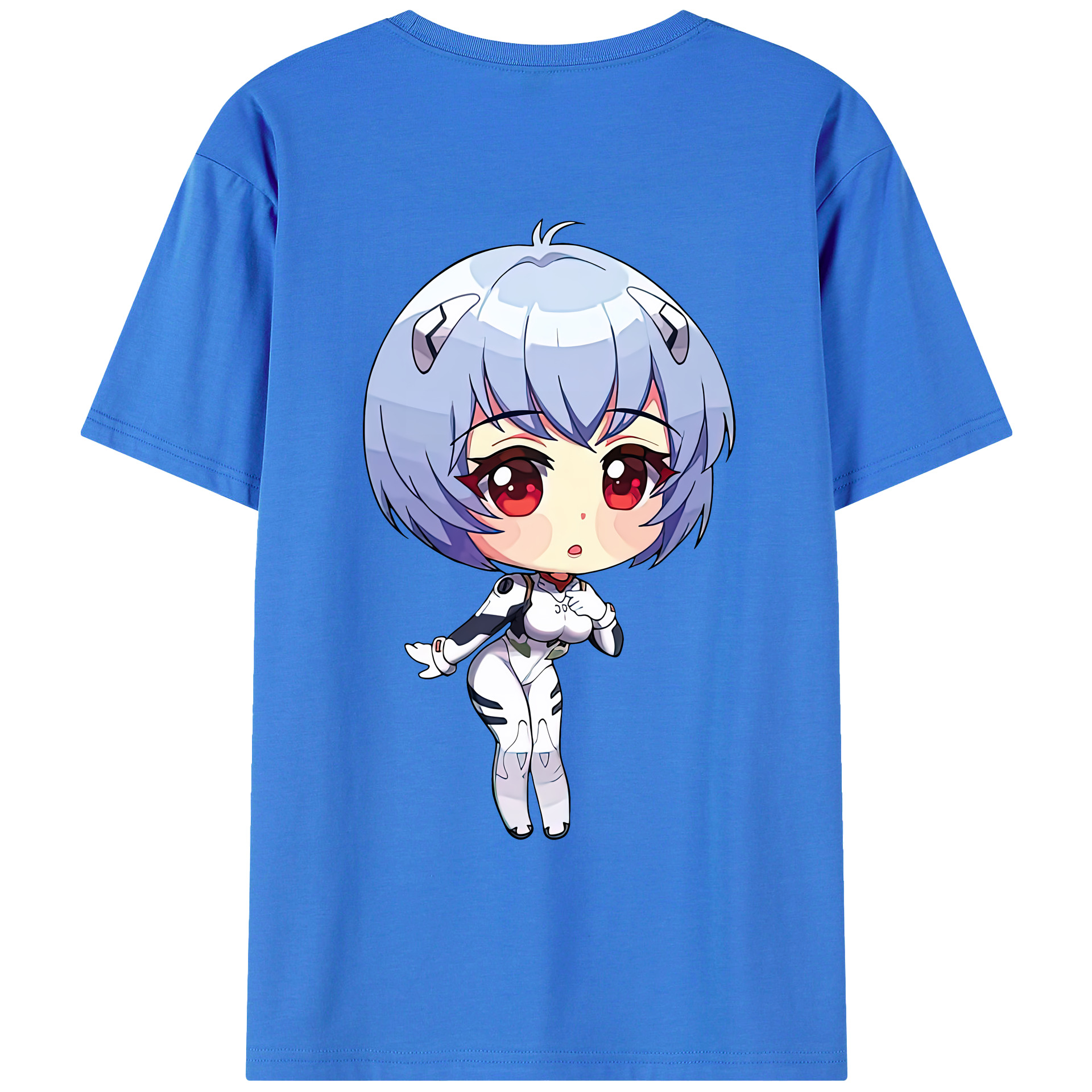 （画像用） EVA 新世紀エヴァンゲリオン 綿100％ メンズ半袖Tシャツ（バックプリント） 通気性