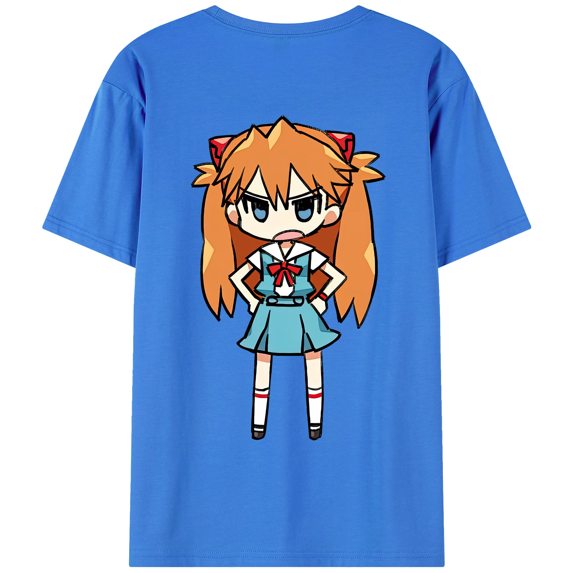 （画像用） EVA 新世紀エヴァンゲリオン 綿100％ メンズ半袖Tシャツ（バックプリント） 通気性