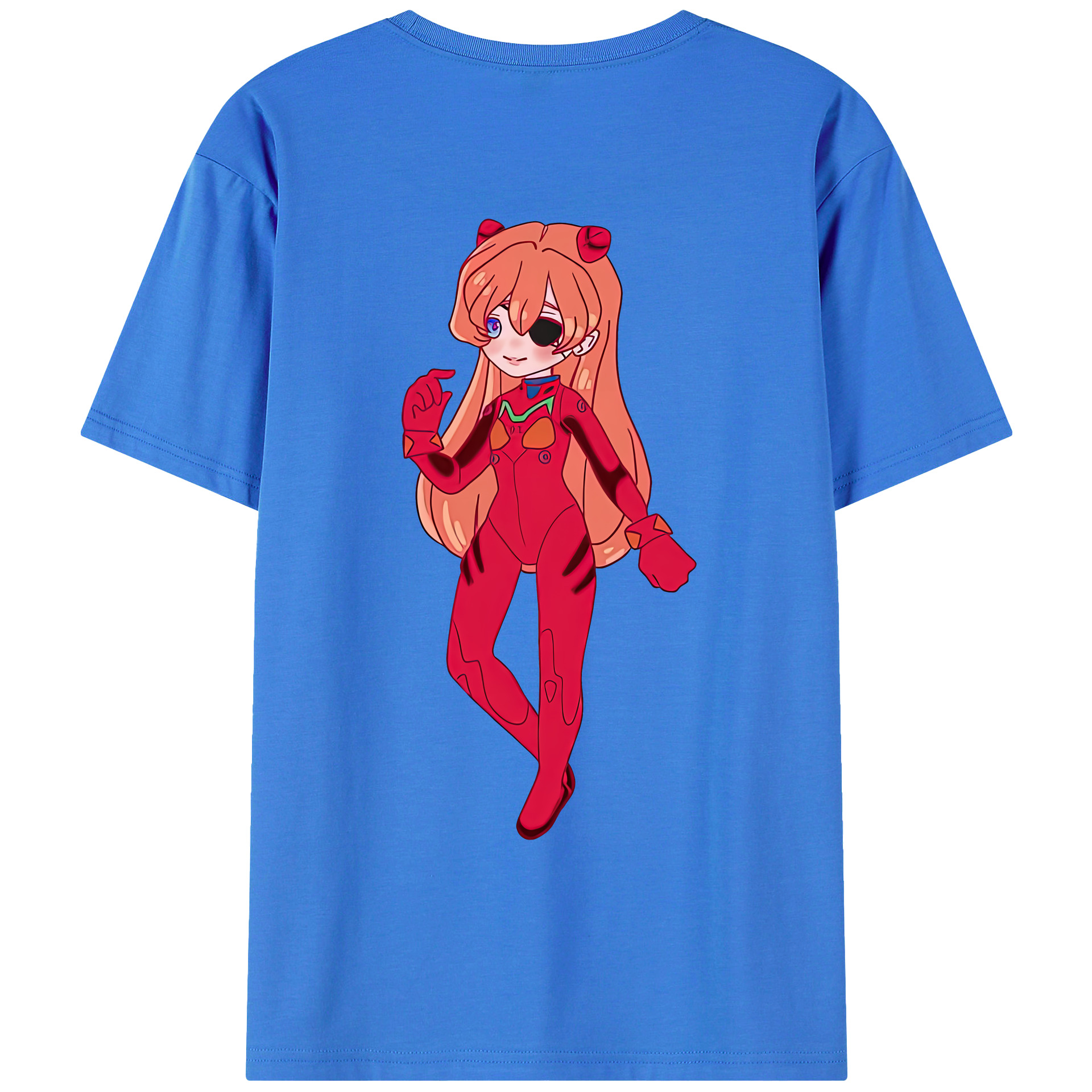 （画像用） EVA 新世紀エヴァンゲリオン 綿100％ メンズ半袖Tシャツ（バックプリント） 通気性