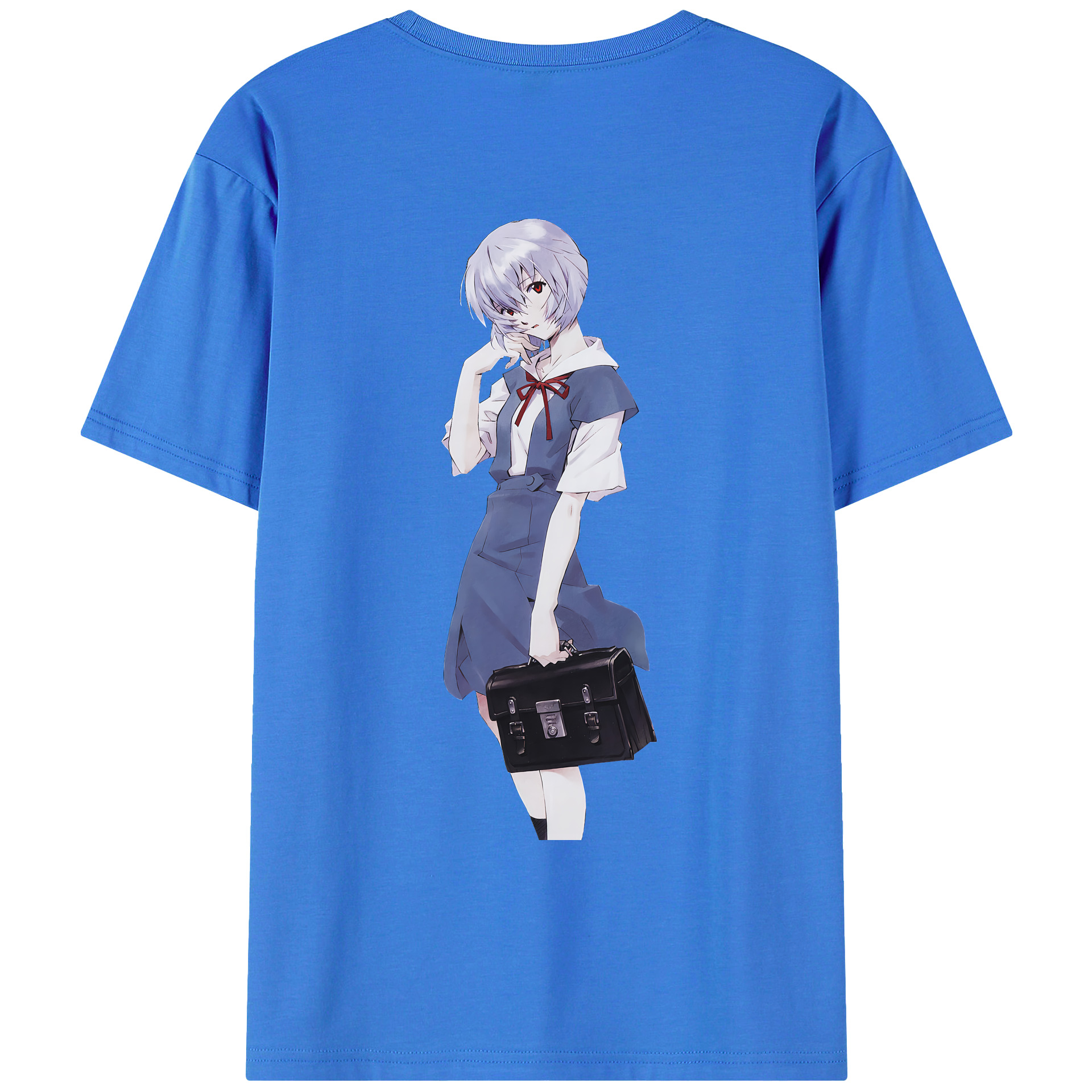 （画像用） EVA 新世紀エヴァンゲリオン 綿100％ メンズ半袖Tシャツ（バックプリント） 通気性
