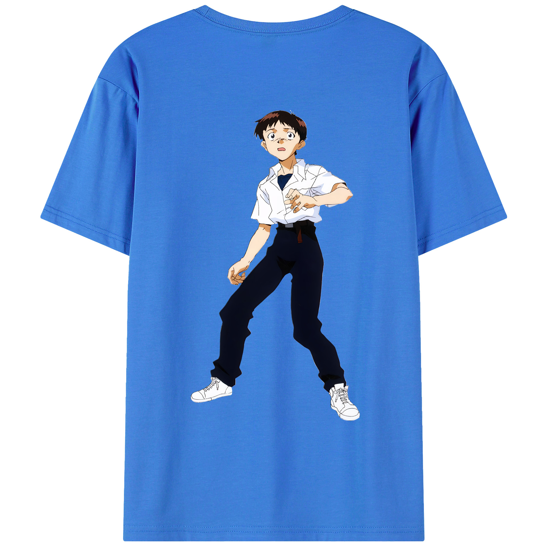 （画像用） EVA 新世紀エヴァンゲリオン 綿100％ メンズ半袖Tシャツ（バックプリント） 通気性