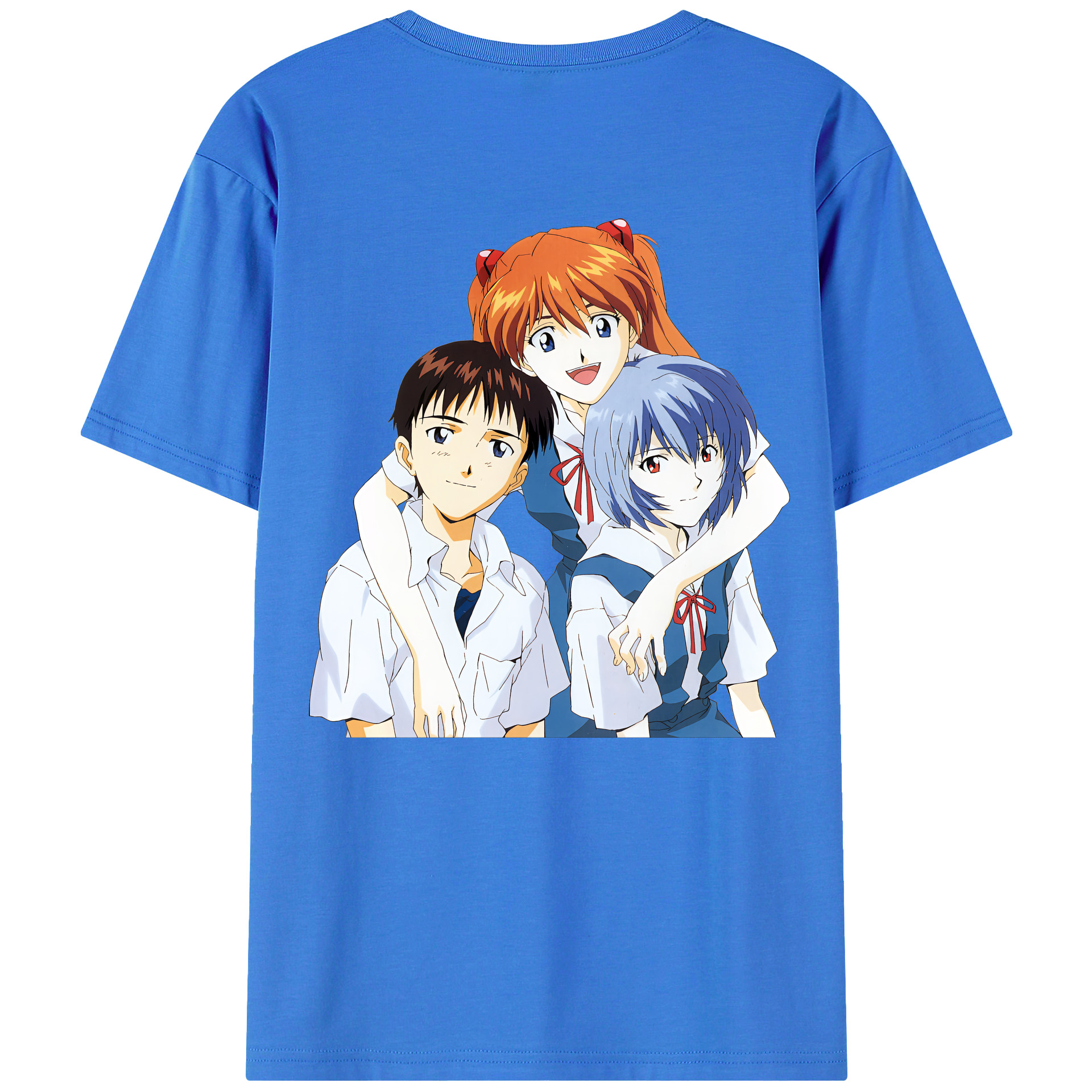 （画像用） EVA 新世紀エヴァンゲリオン 綿100％ メンズ半袖Tシャツ（バックプリント） 通気性