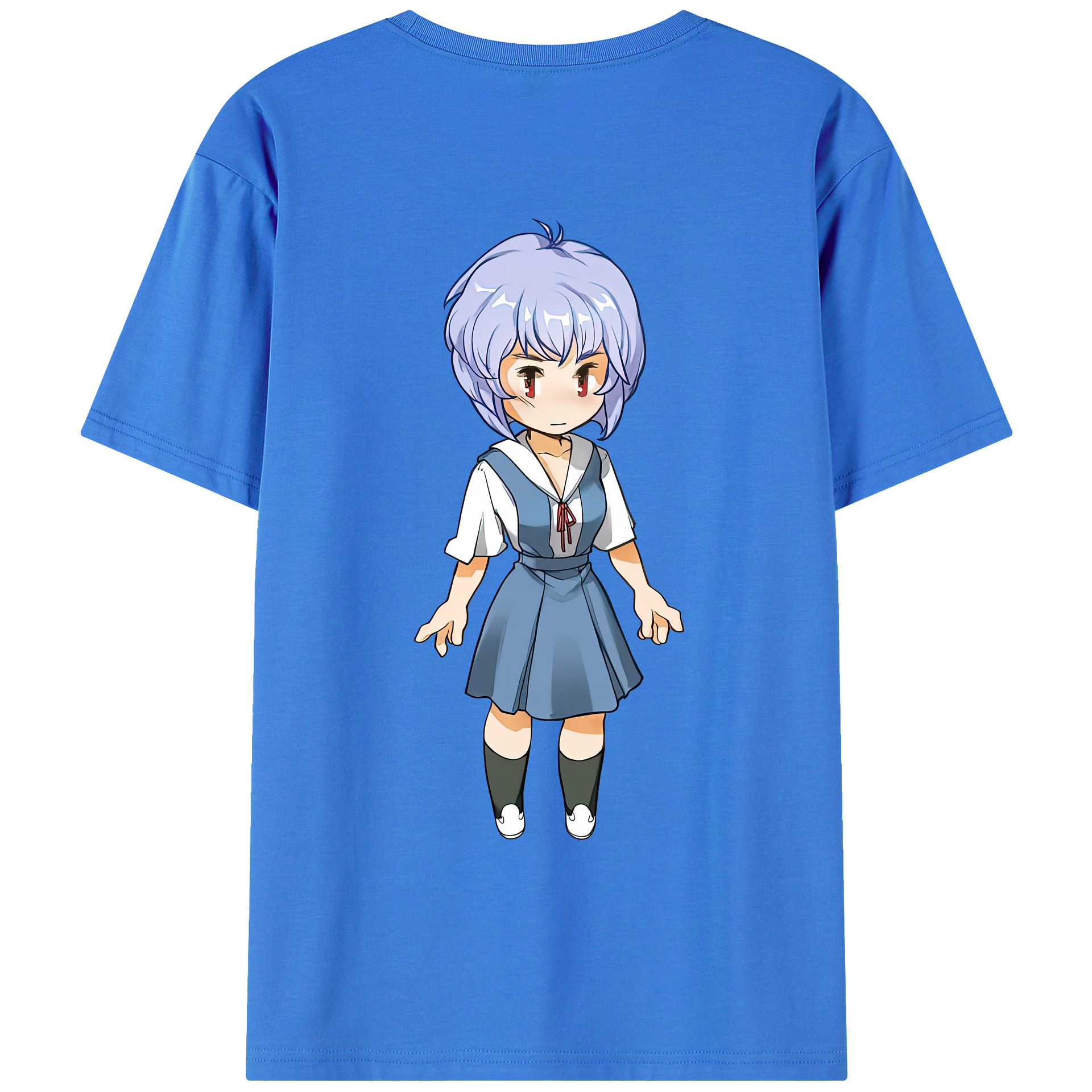 （画像用） EVA 新世紀エヴァンゲリオン 綿100％ メンズ半袖Tシャツ（バックプリント） 通気性