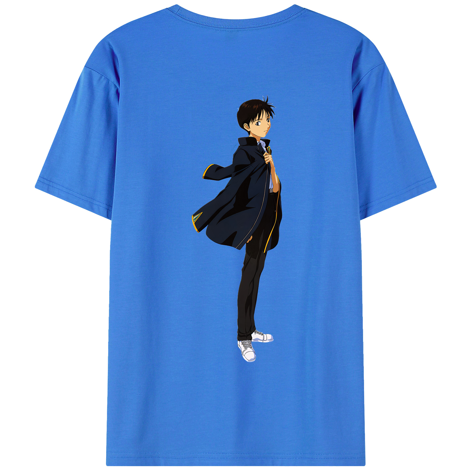 （画像用） EVA 新世紀エヴァンゲリオン 綿100％ メンズ半袖Tシャツ（バックプリント） 通気性