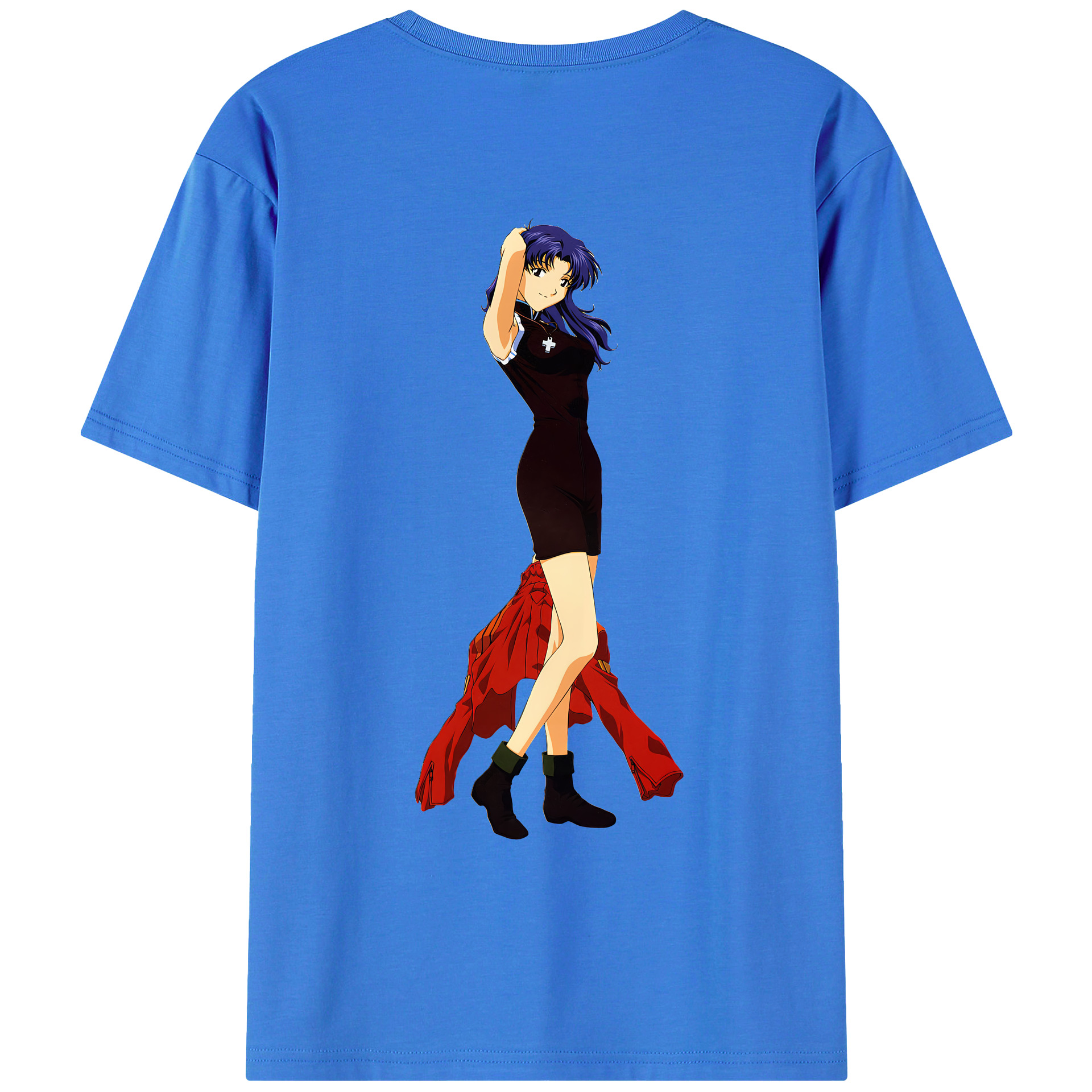 （画像用） EVA 新世紀エヴァンゲリオン 綿100％ メンズ半袖Tシャツ（バックプリント） 通気性