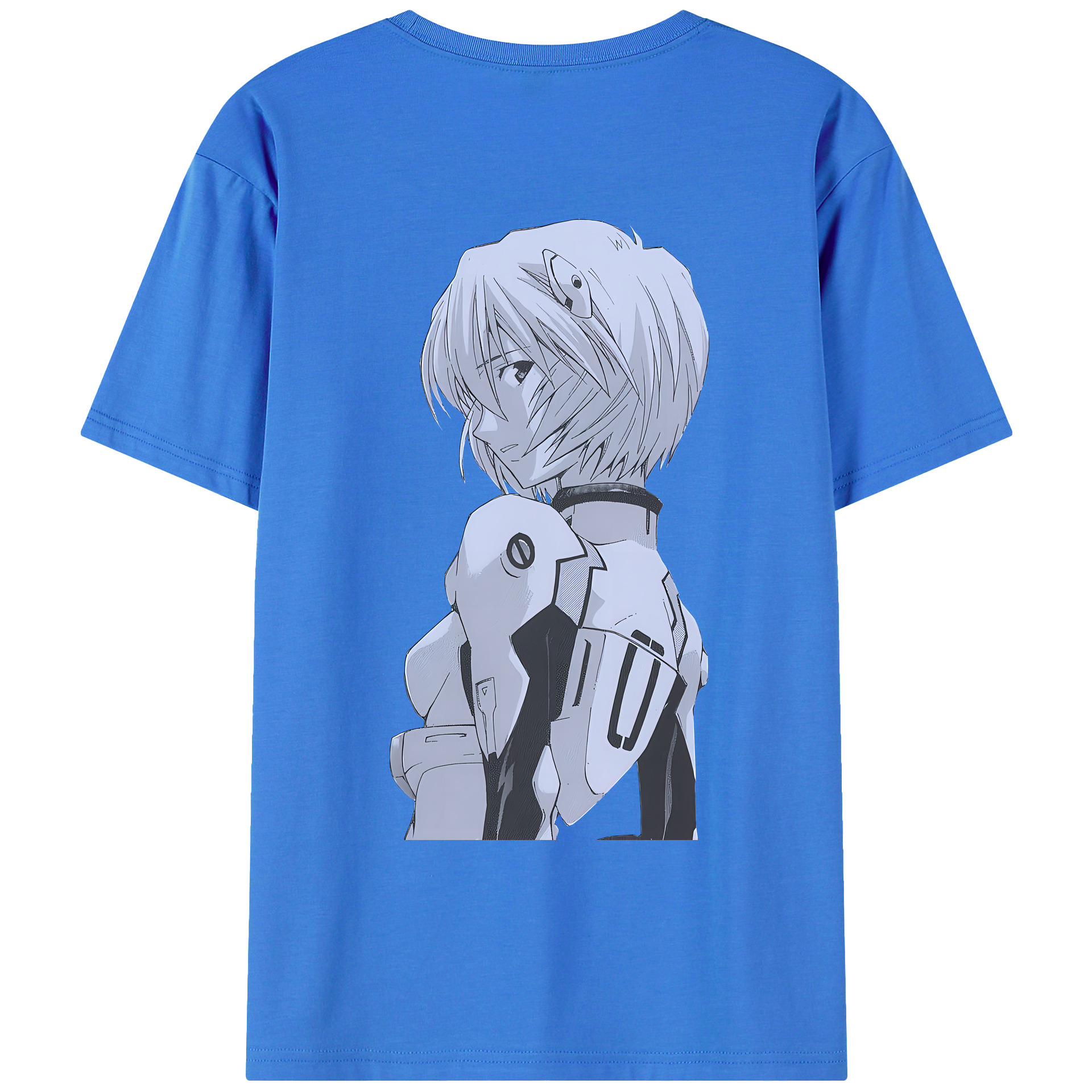 （画像用） EVA 新世紀エヴァンゲリオン 綿100％ メンズ半袖Tシャツ（バックプリント） 通気性