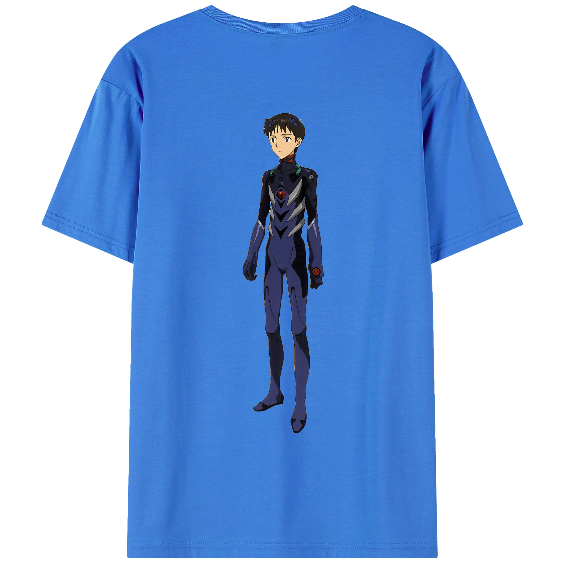 （画像用） EVA 新世紀エヴァンゲリオン 綿100％ メンズ半袖Tシャツ（バックプリント） 通気性