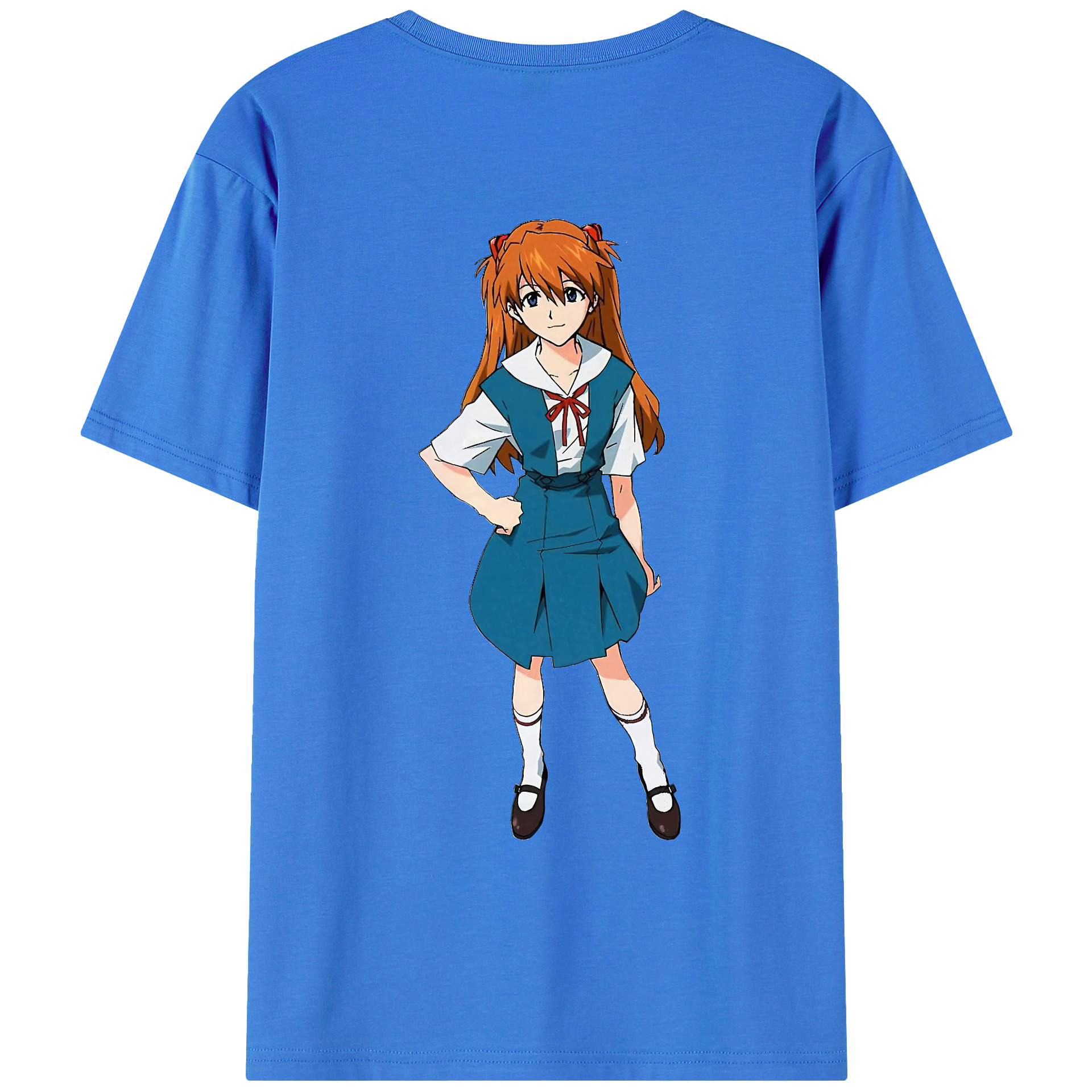 （画像用） EVA 新世紀エヴァンゲリオン 綿100％ メンズ半袖Tシャツ（バックプリント） 通気性