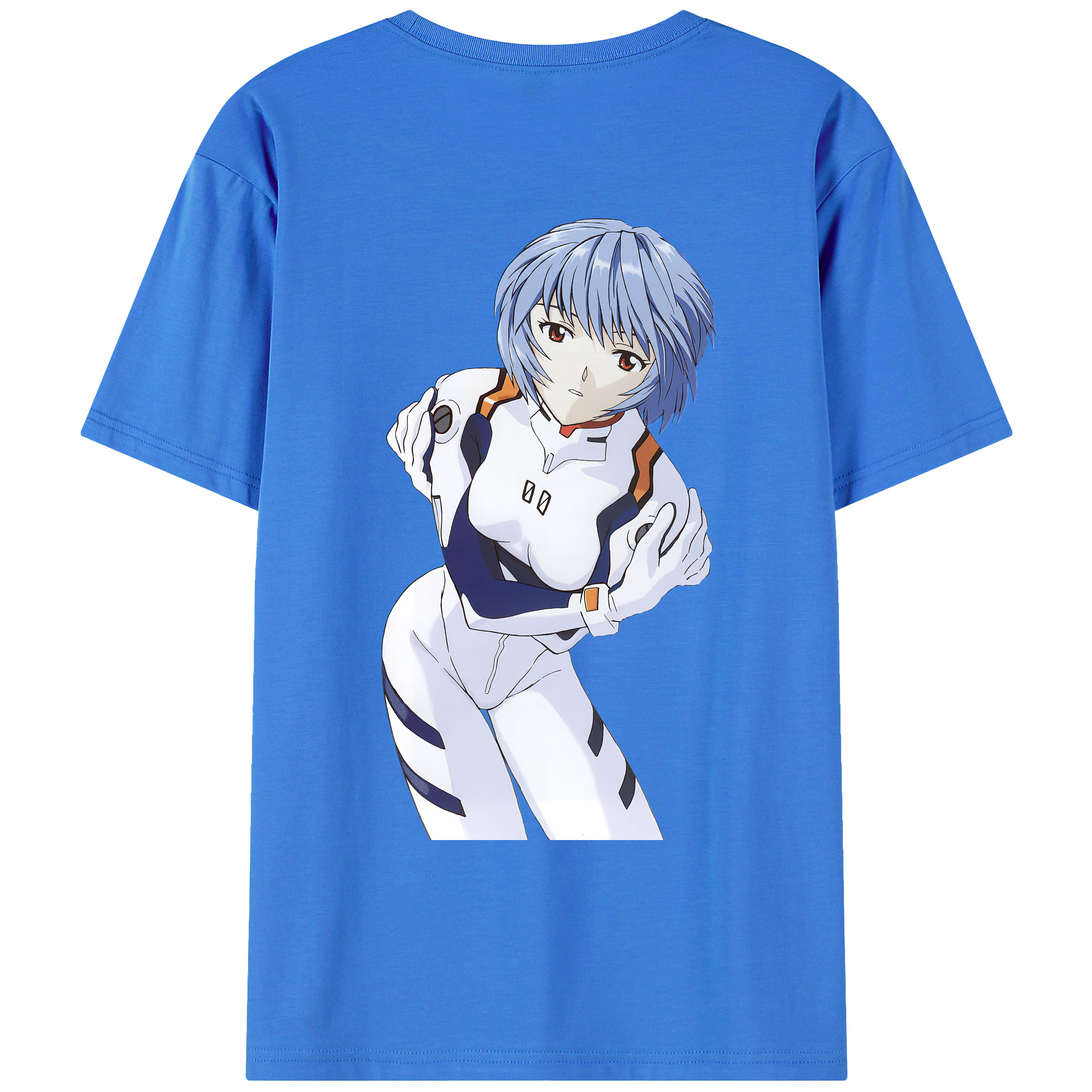 （画像用） EVA 新世紀エヴァンゲリオン 綿100％ メンズ半袖Tシャツ（バックプリント） 通気性