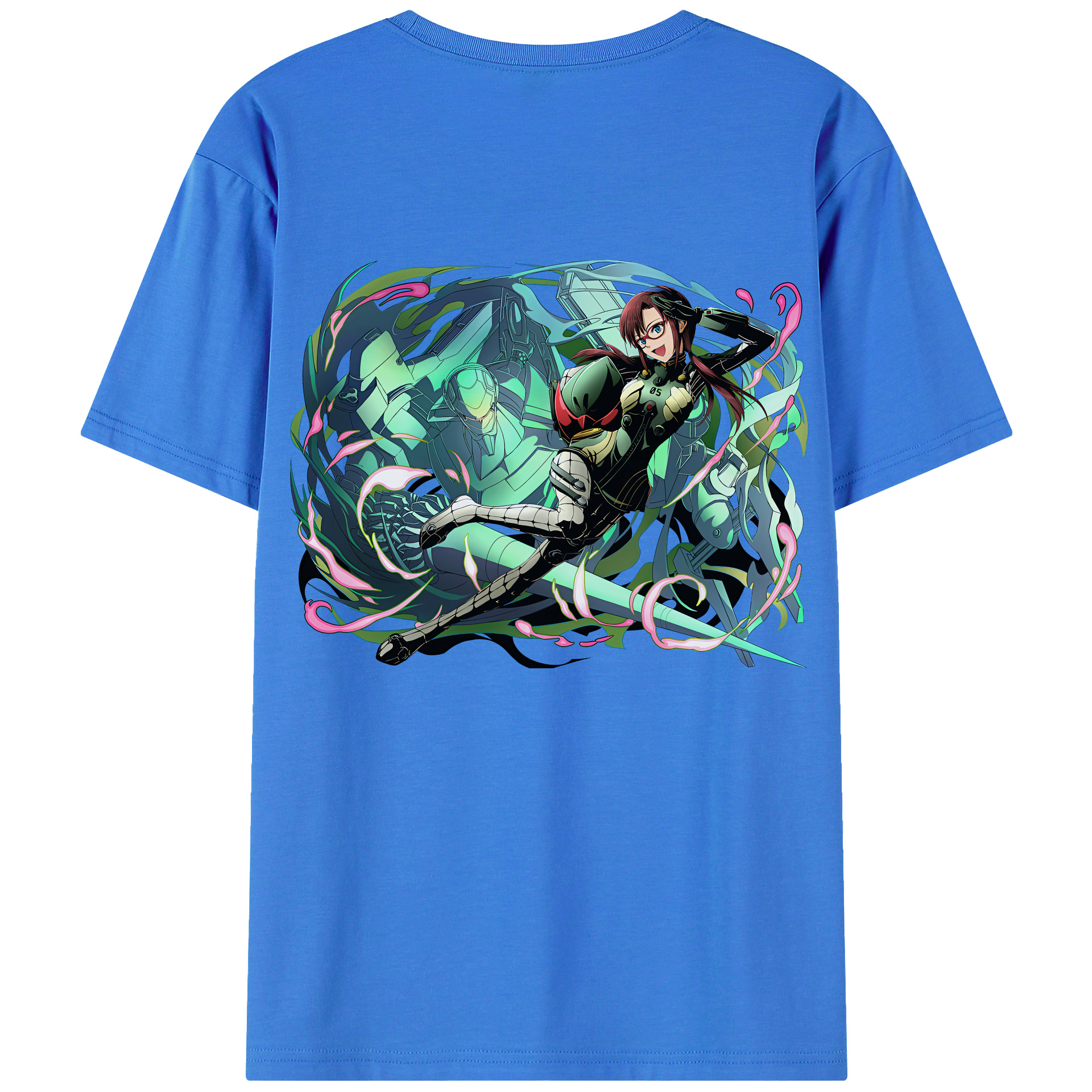 （画像用） EVA 新世紀エヴァンゲリオン 綿100％ メンズ半袖Tシャツ（バックプリント） 通気性