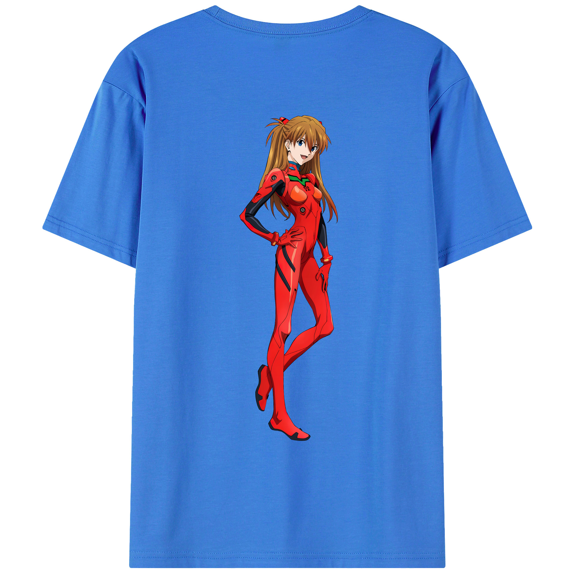 （画像用） EVA 新世紀エヴァンゲリオン 綿100％ メンズ半袖Tシャツ（バックプリント） 通気性
