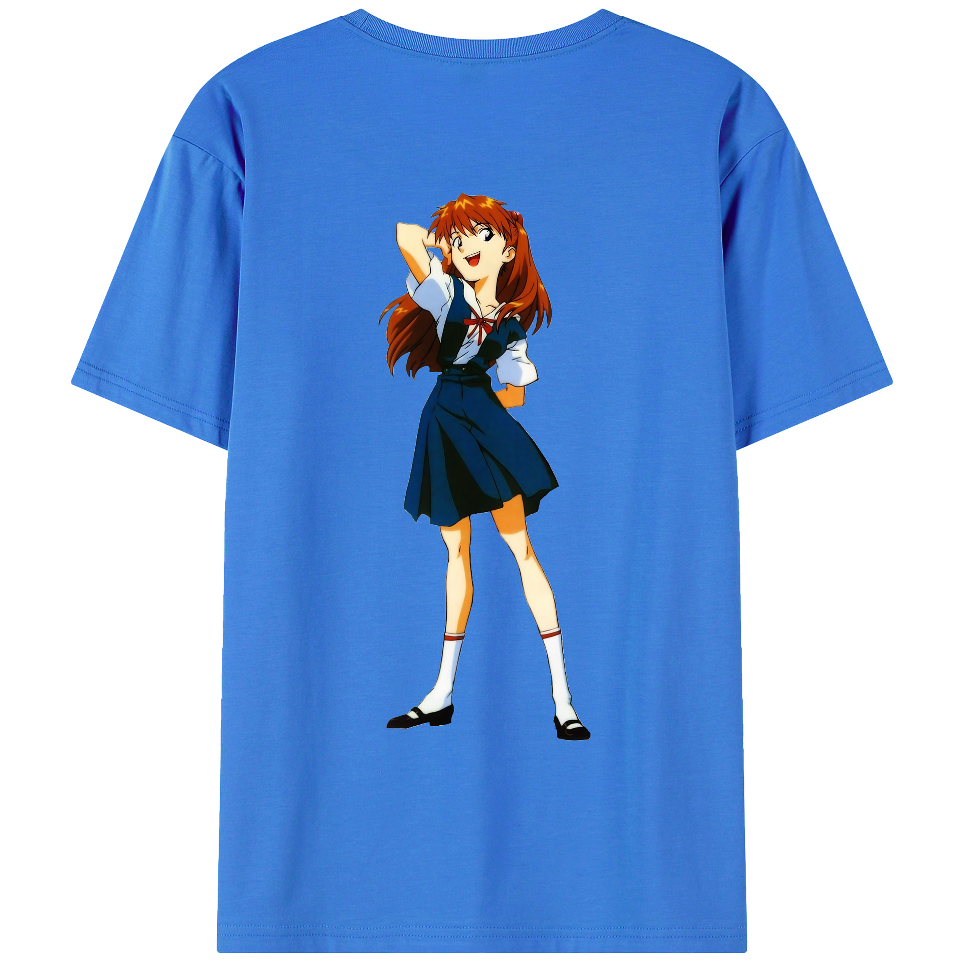 （画像用） EVA 新世紀エヴァンゲリオン 綿100％ メンズ半袖Tシャツ（バックプリント） 通気性