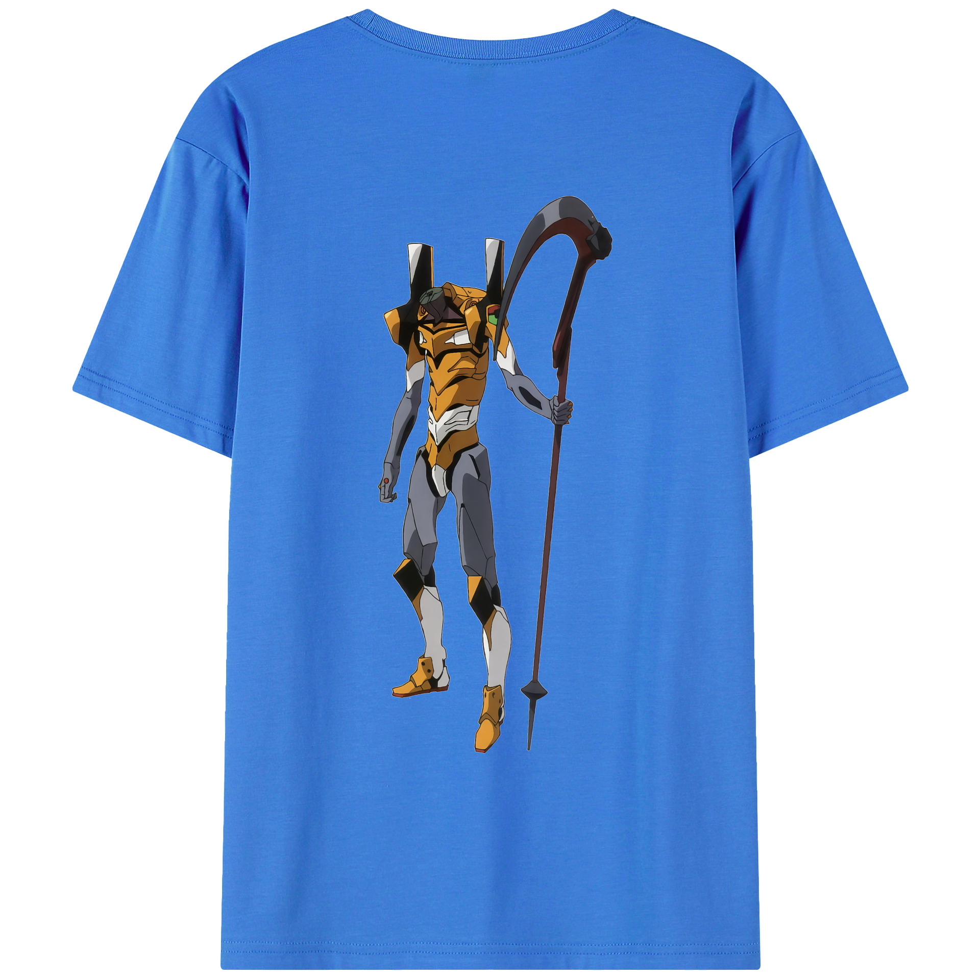 （画像用） EVA 新世紀エヴァンゲリオン 綿100％ メンズ半袖Tシャツ（バックプリント） 通気性