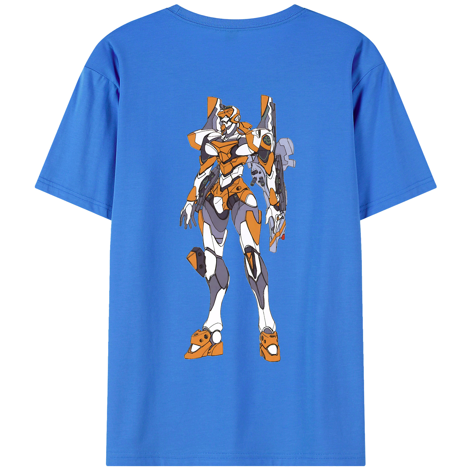 （画像用） EVA 新世紀エヴァンゲリオン 綿100％ メンズ半袖Tシャツ（バックプリント） 通気性