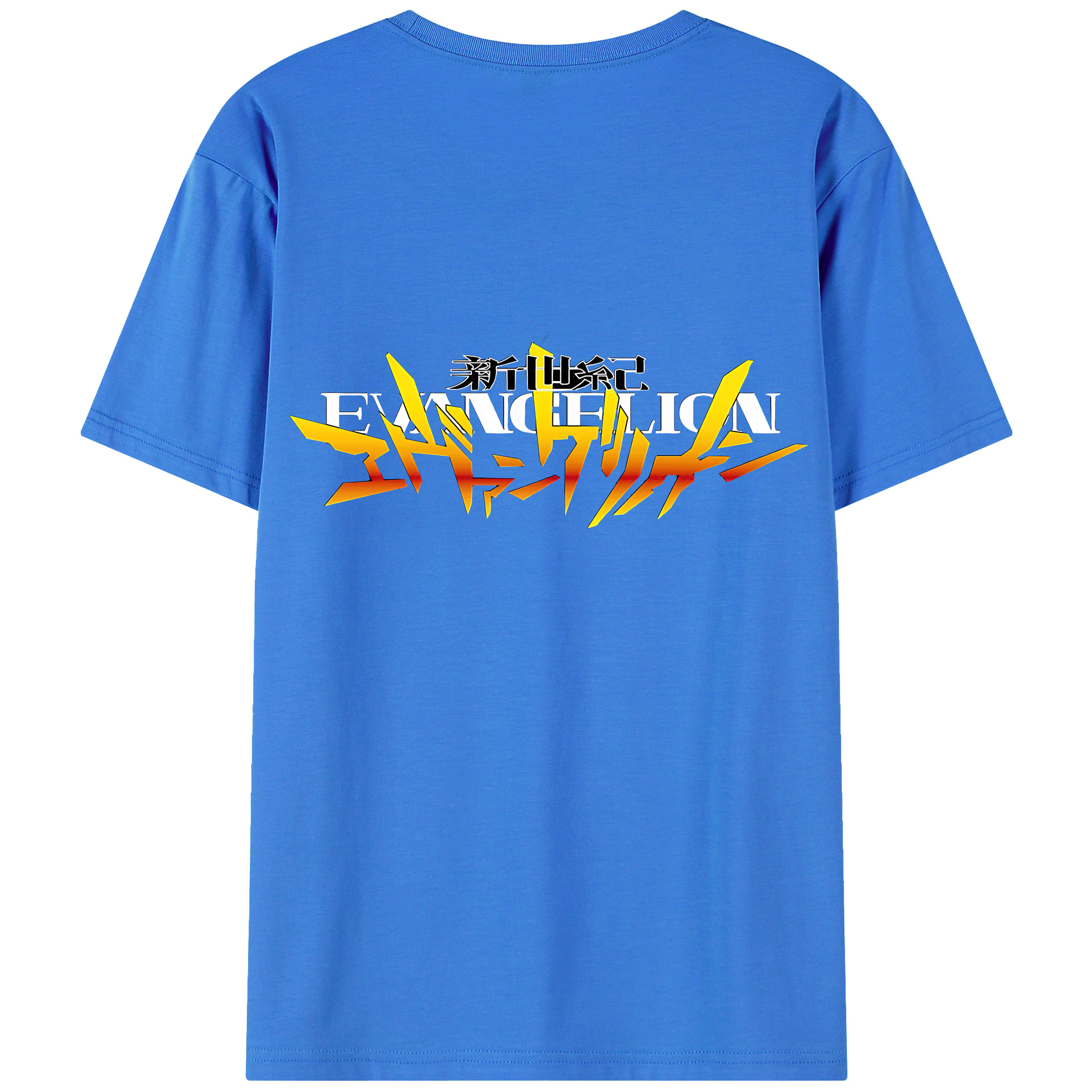 （画像用） EVA 新世紀エヴァンゲリオン 綿100％ メンズ半袖Tシャツ（バックプリント） 通気性