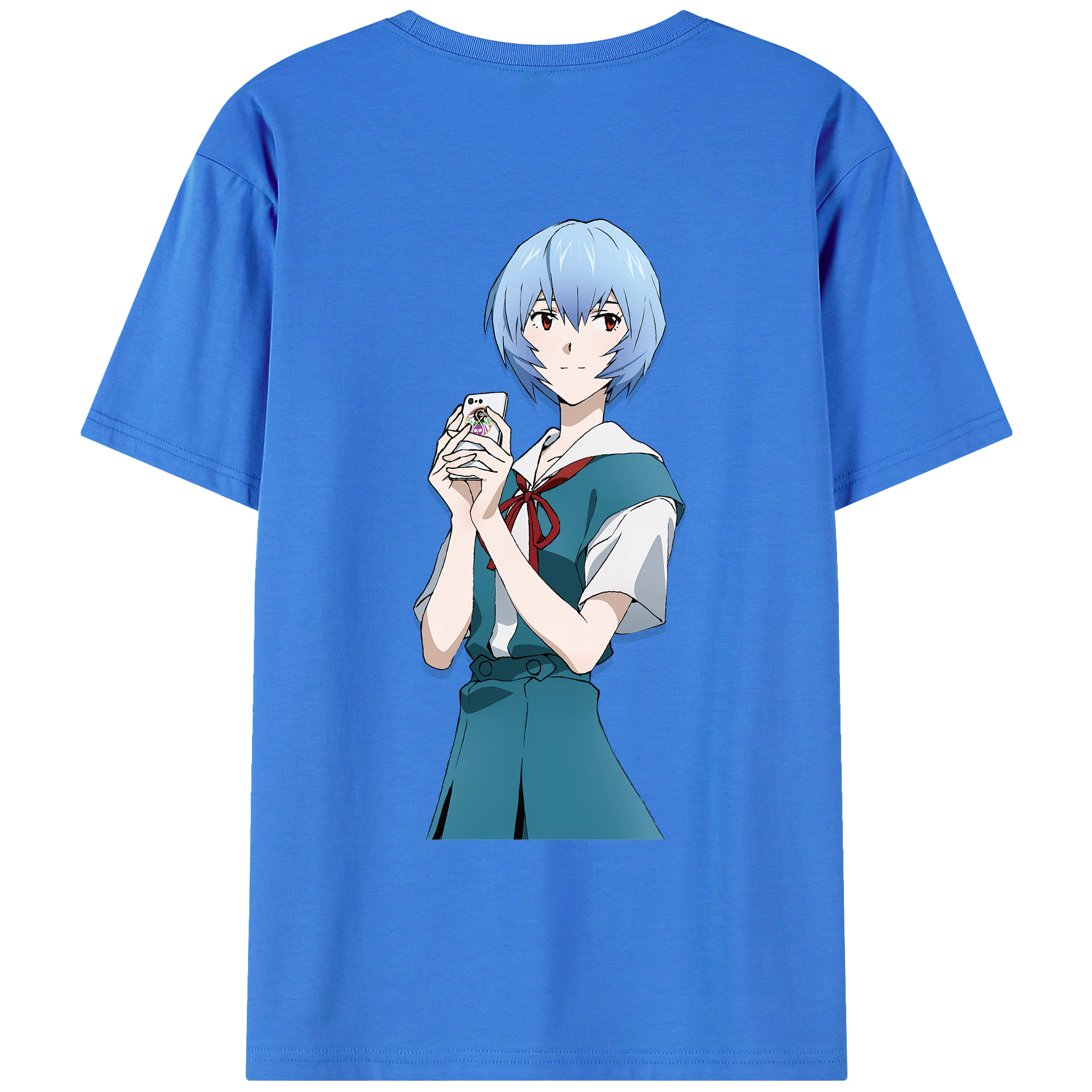 （画像用） EVA 新世紀エヴァンゲリオン 綿100％ メンズ半袖Tシャツ（バックプリント） 通気性