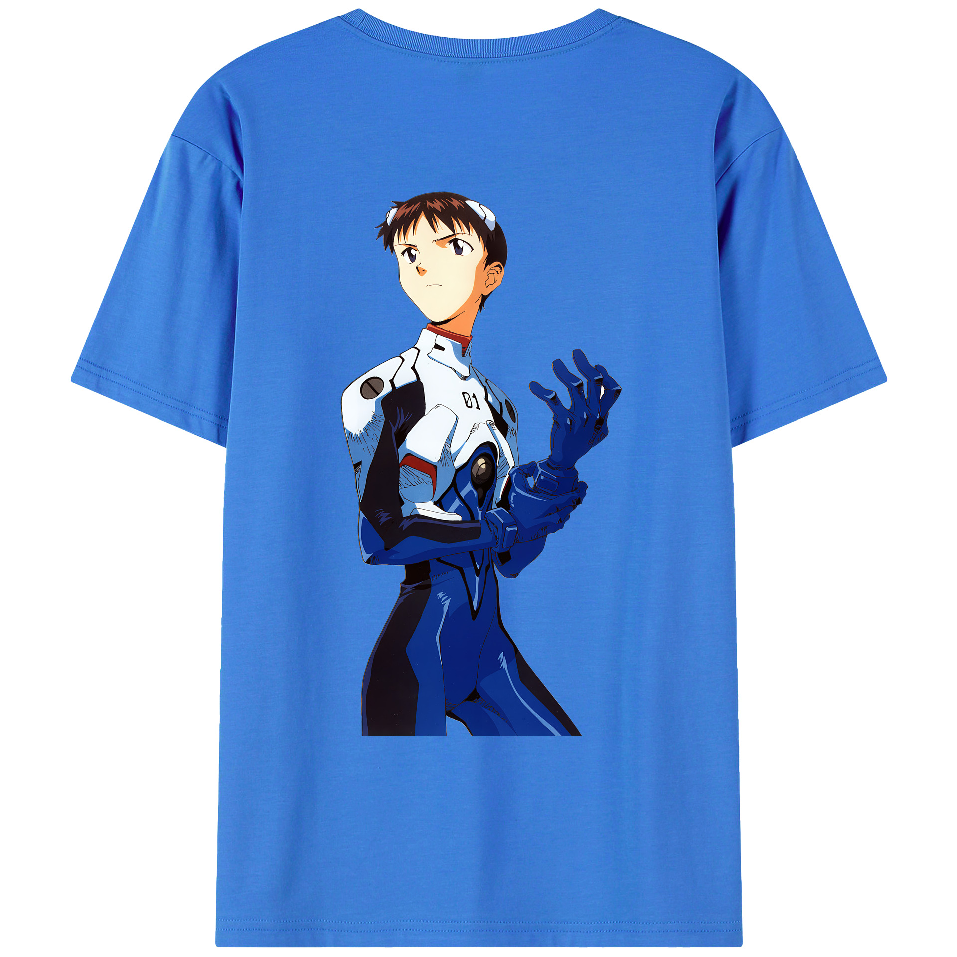 （画像用） EVA 新世紀エヴァンゲリオン 綿100％ メンズ半袖Tシャツ（バックプリント） 通気性
