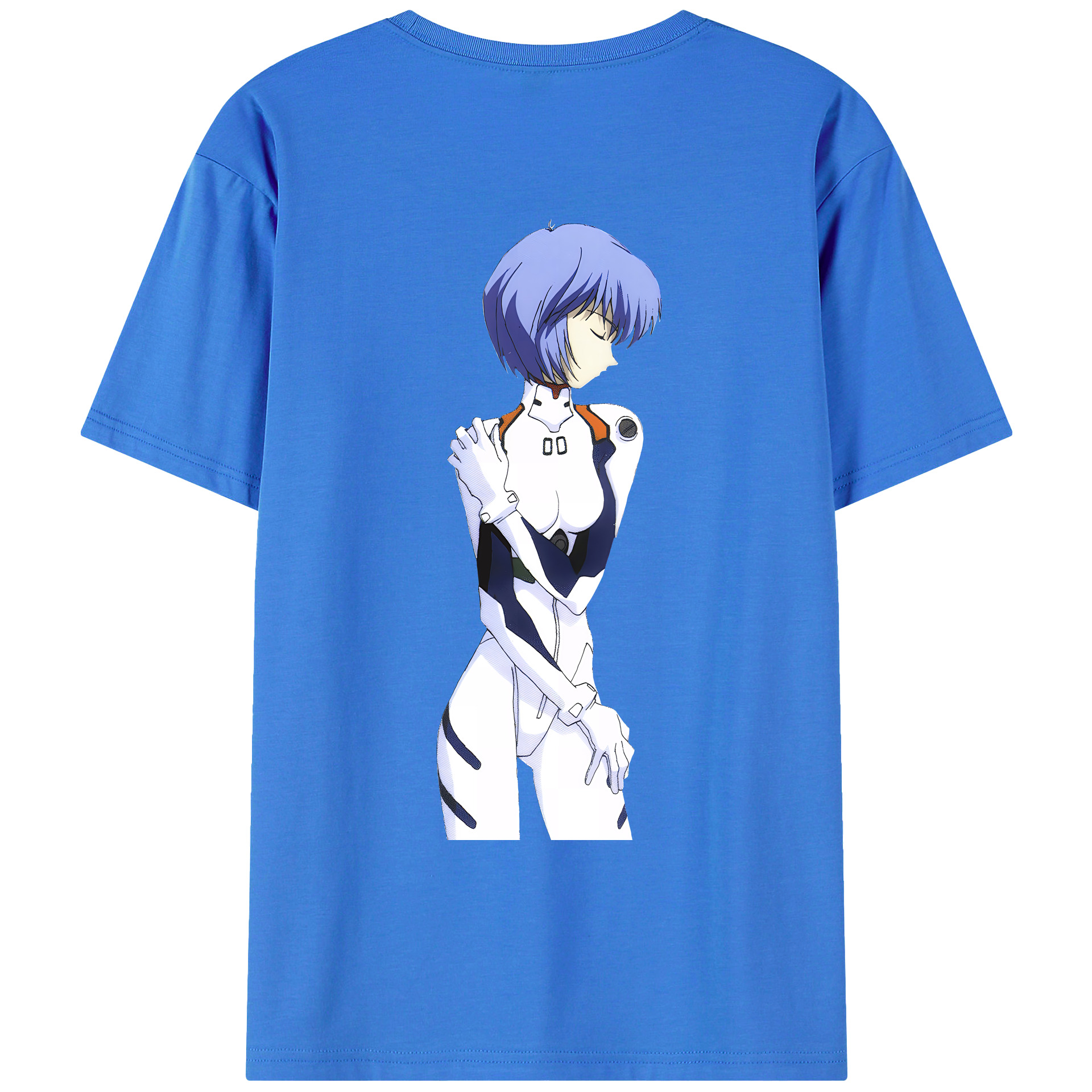 （画像用） EVA 新世紀エヴァンゲリオン 綿100％ メンズ半袖Tシャツ（バックプリント） 通気性