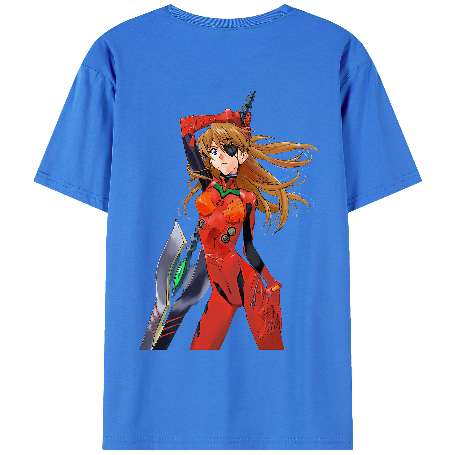 （画像用） EVA 新世紀エヴァンゲリオン 綿100％ メンズ半袖Tシャツ（バックプリント） 通気性