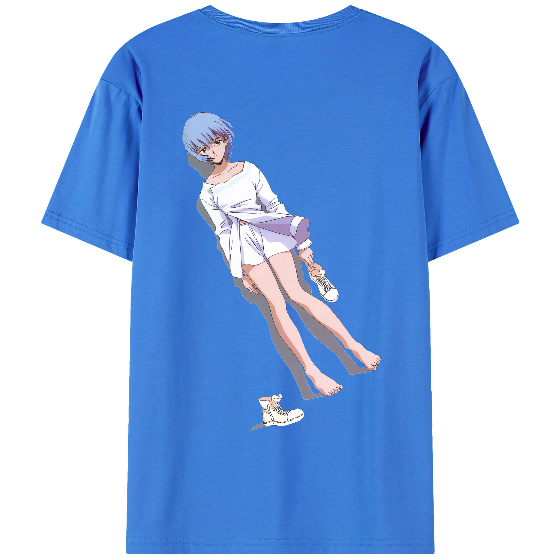 （画像用） EVA 新世紀エヴァンゲリオン 綿100％ メンズ半袖Tシャツ（バックプリント） 通気性
