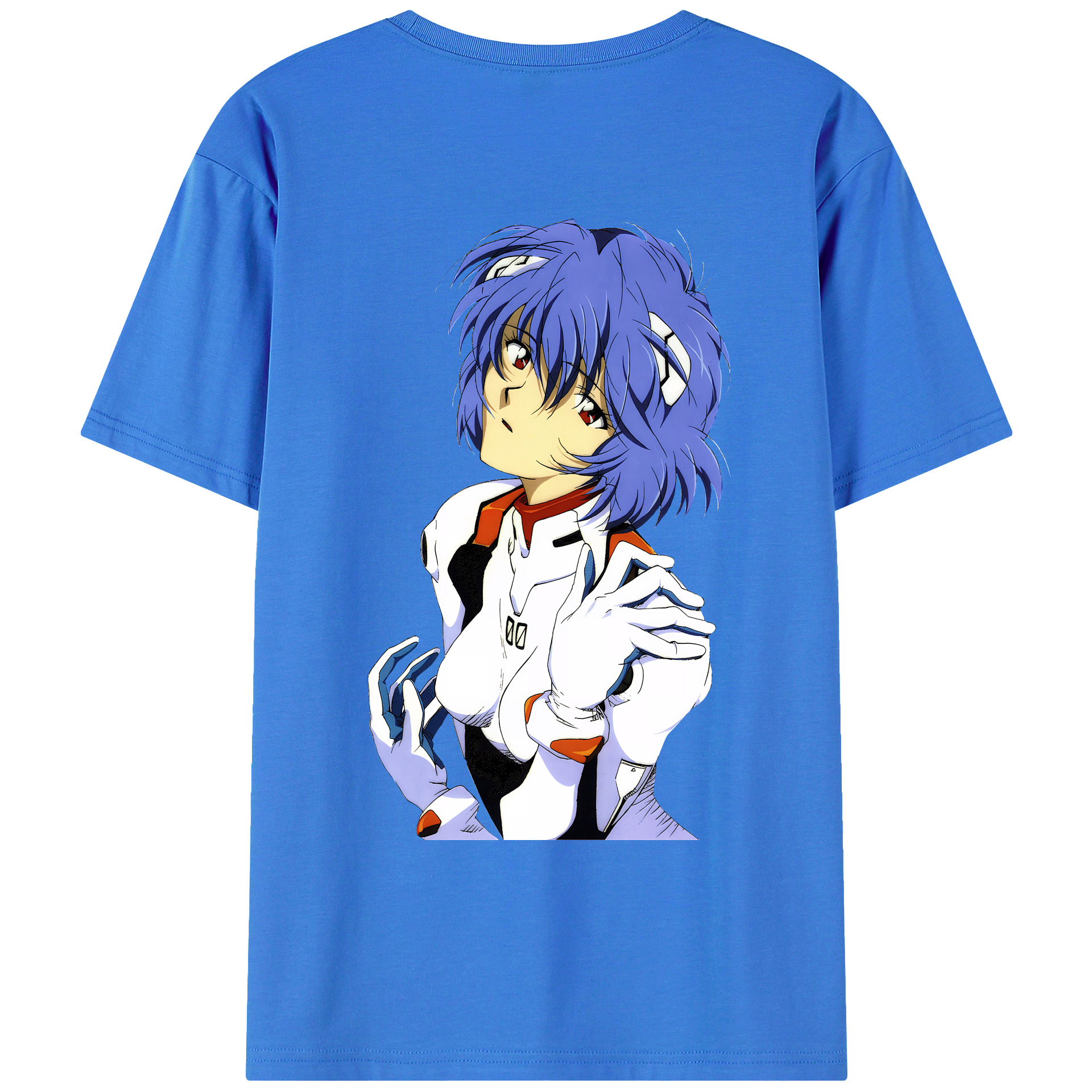 （画像用） EVA 新世紀エヴァンゲリオン 綿100％ メンズ半袖Tシャツ（バックプリント） 通気性