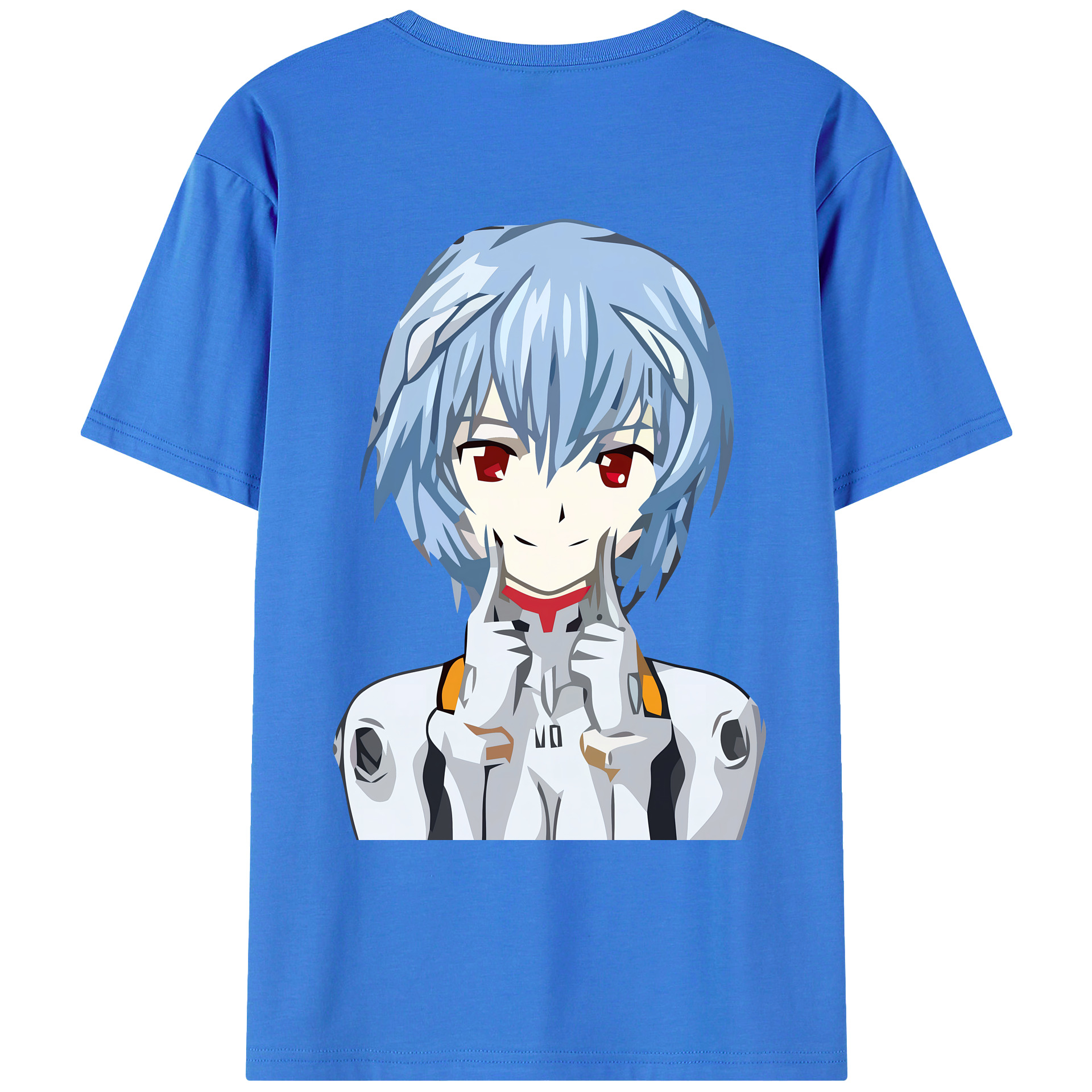 （画像用） EVA 新世紀エヴァンゲリオン 綿100％ メンズ半袖Tシャツ（バックプリント） 通気性