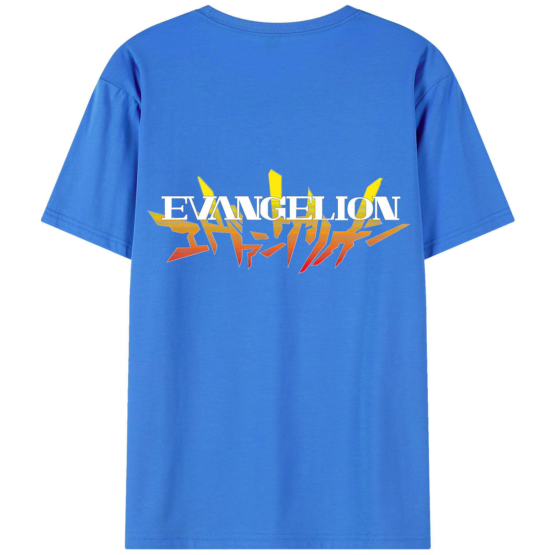 （画像用） EVA 新世紀エヴァンゲリオン 綿100％ メンズ半袖Tシャツ（バックプリント） 通気性