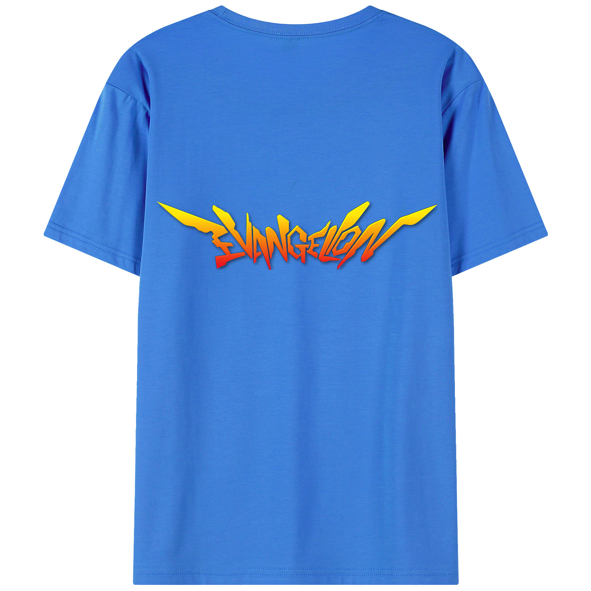 （画像用） EVA 新世紀エヴァンゲリオン 綿100％ メンズ半袖Tシャツ（バックプリント） 通気性