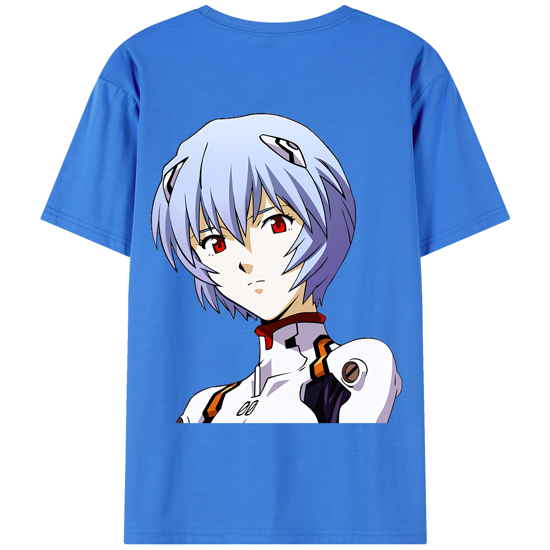 （画像用） EVA 新世紀エヴァンゲリオン 綿100％ メンズ半袖Tシャツ（バックプリント） 通気性