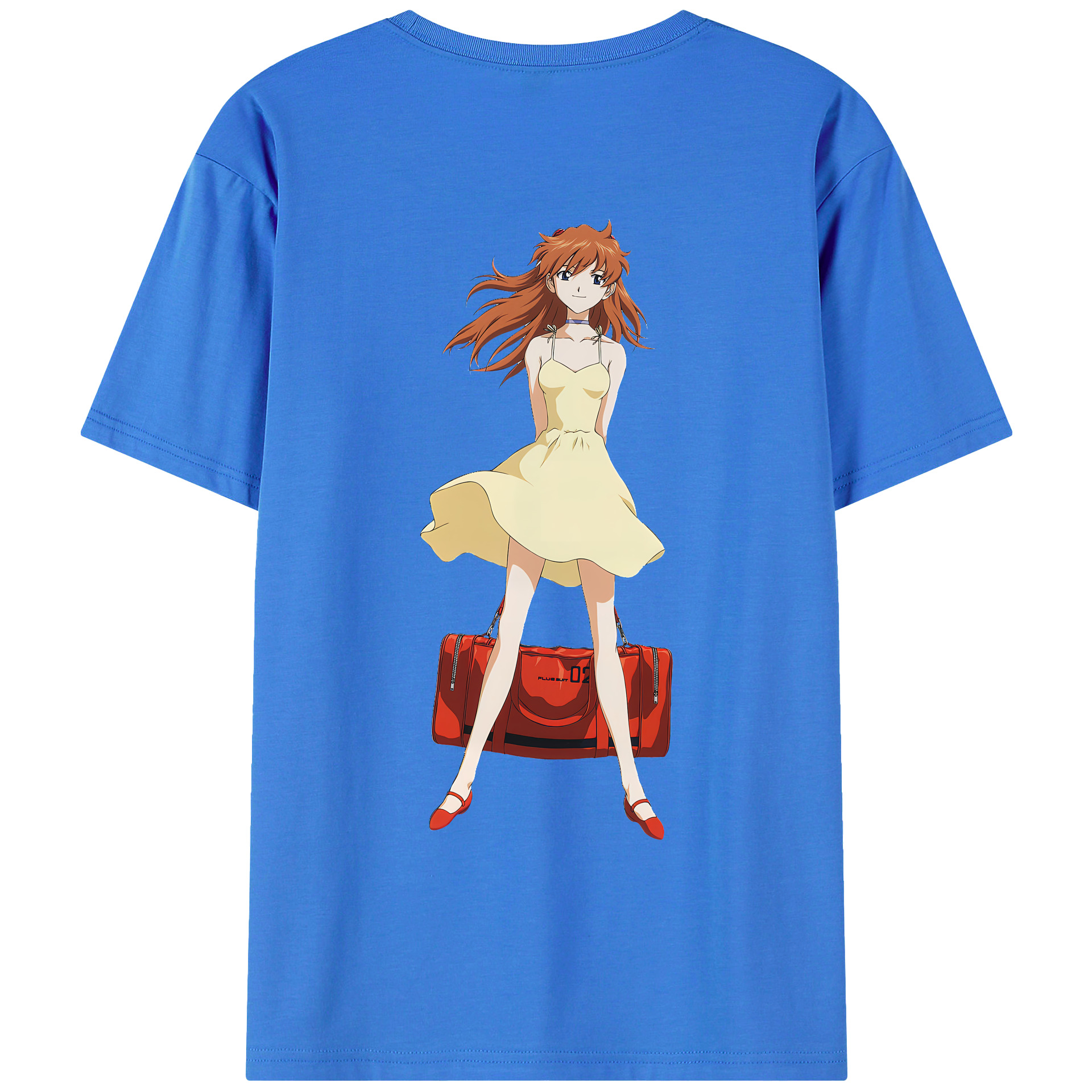 （画像用） EVA 新世紀エヴァンゲリオン 綿100％ メンズ半袖Tシャツ（バックプリント） 通気性