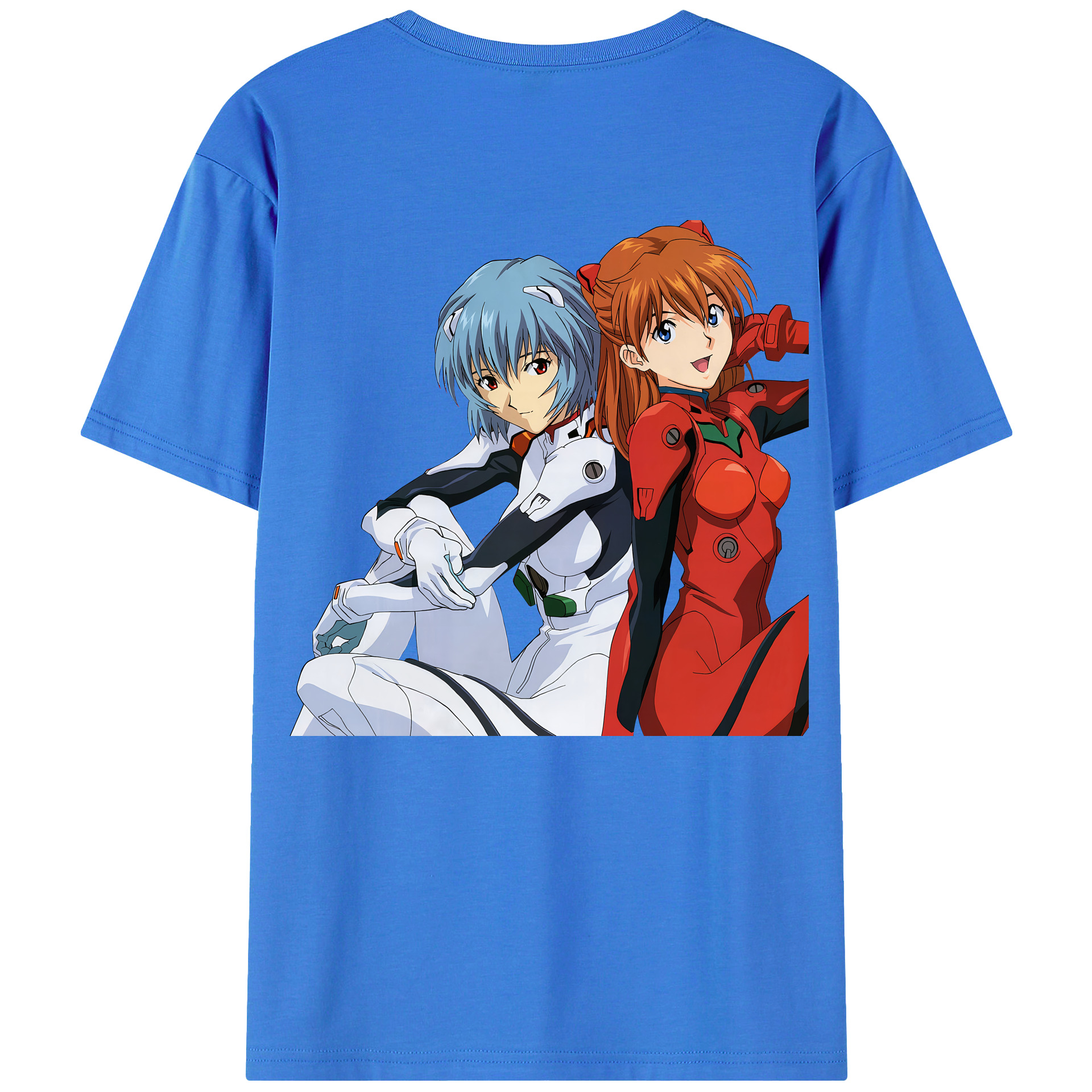 （画像用） EVA 新世紀エヴァンゲリオン 綿100％ メンズ半袖Tシャツ（バックプリント） 通気性