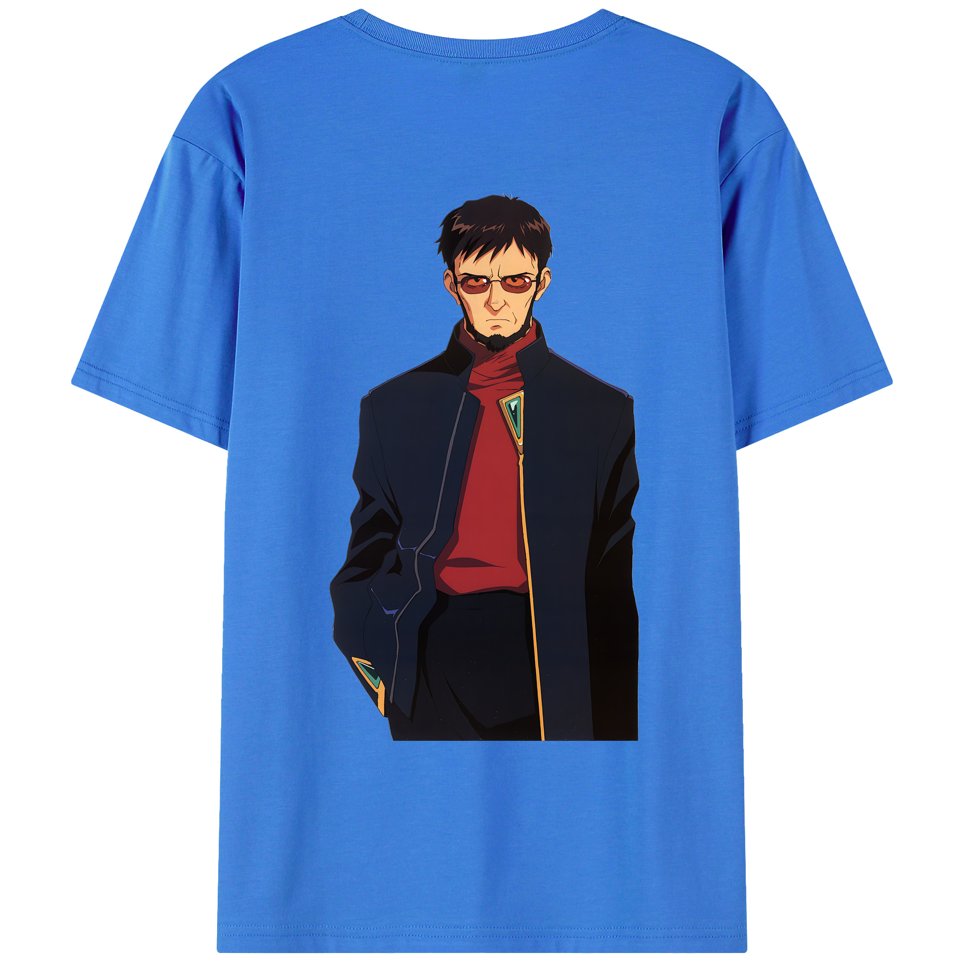 （画像用） EVA 新世紀エヴァンゲリオン 綿100％ メンズ半袖Tシャツ（バックプリント） 通気性