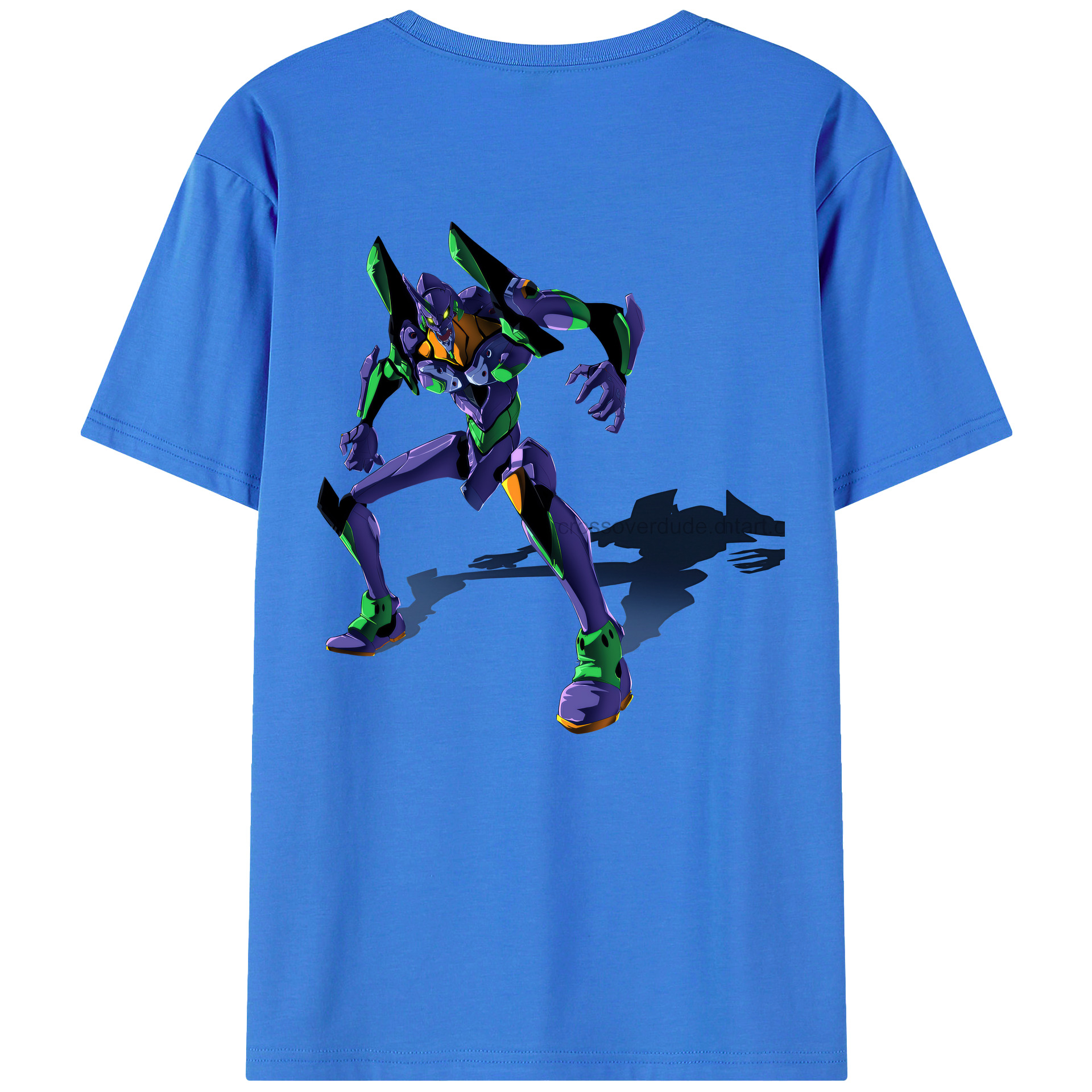 （画像用） EVA 新世紀エヴァンゲリオン 綿100％ メンズ半袖Tシャツ（バックプリント） 通気性