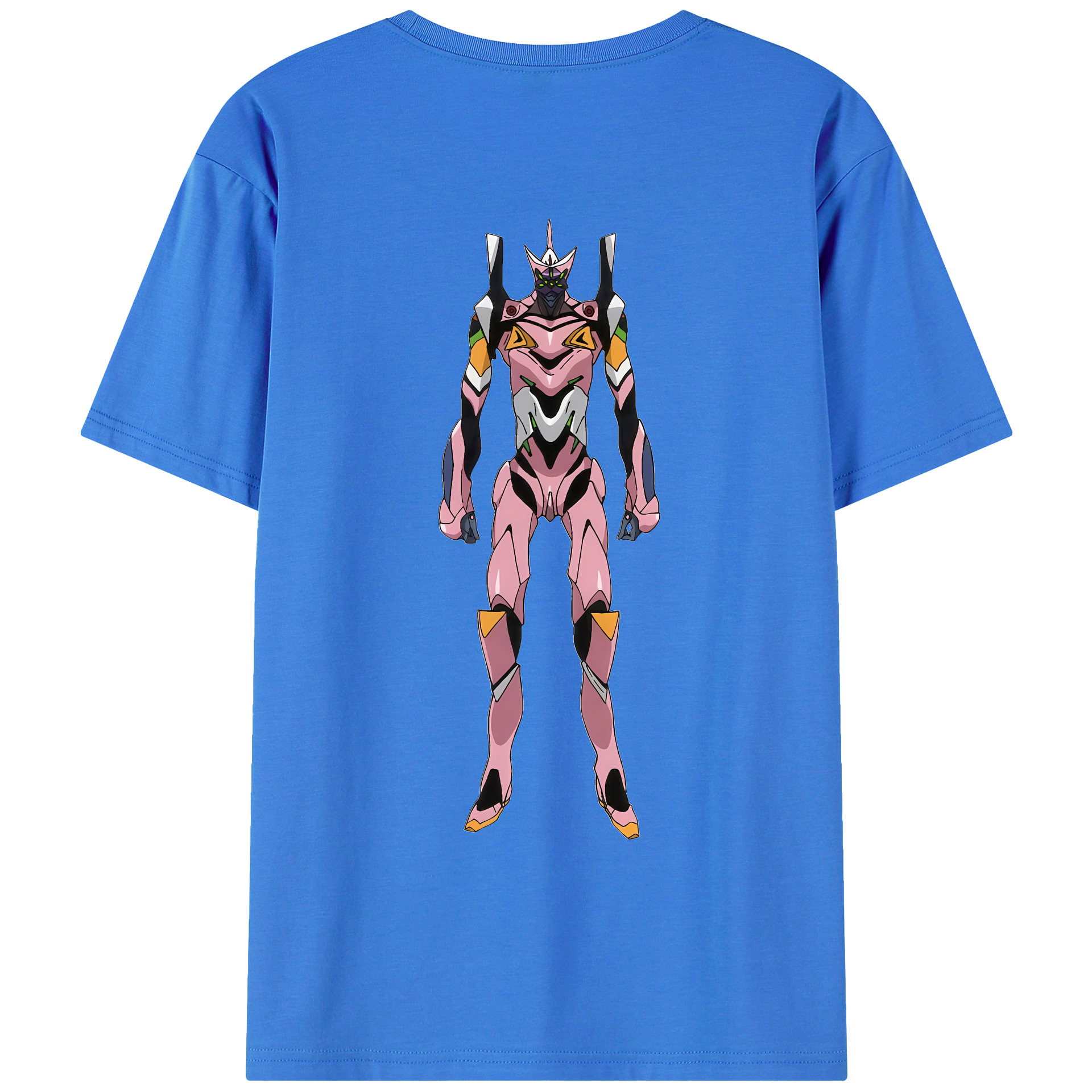 （画像用） EVA 新世紀エヴァンゲリオン 綿100％ メンズ半袖Tシャツ（バックプリント） 通気性